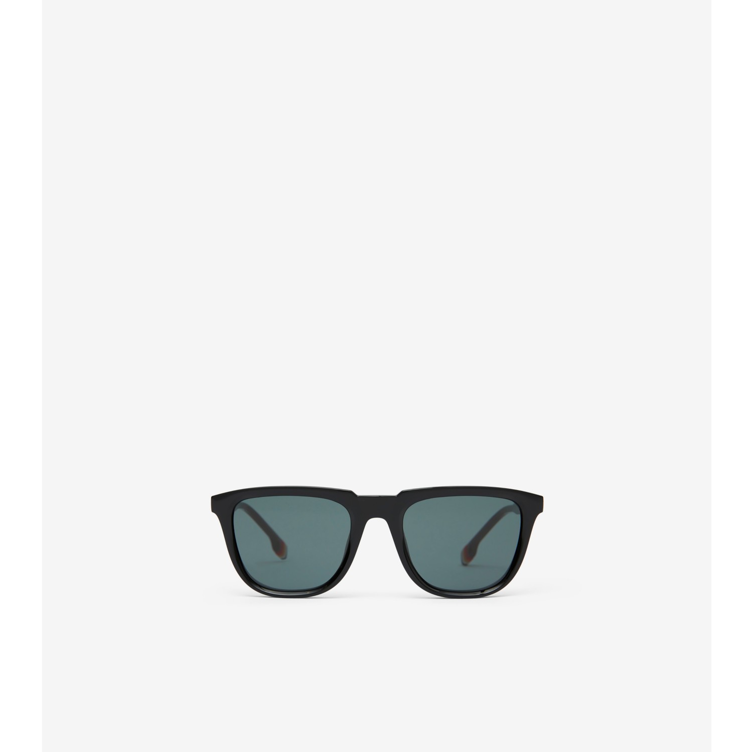 Stripe Detail Square Frame Sunglasses in Black - Men | Burberry® Official