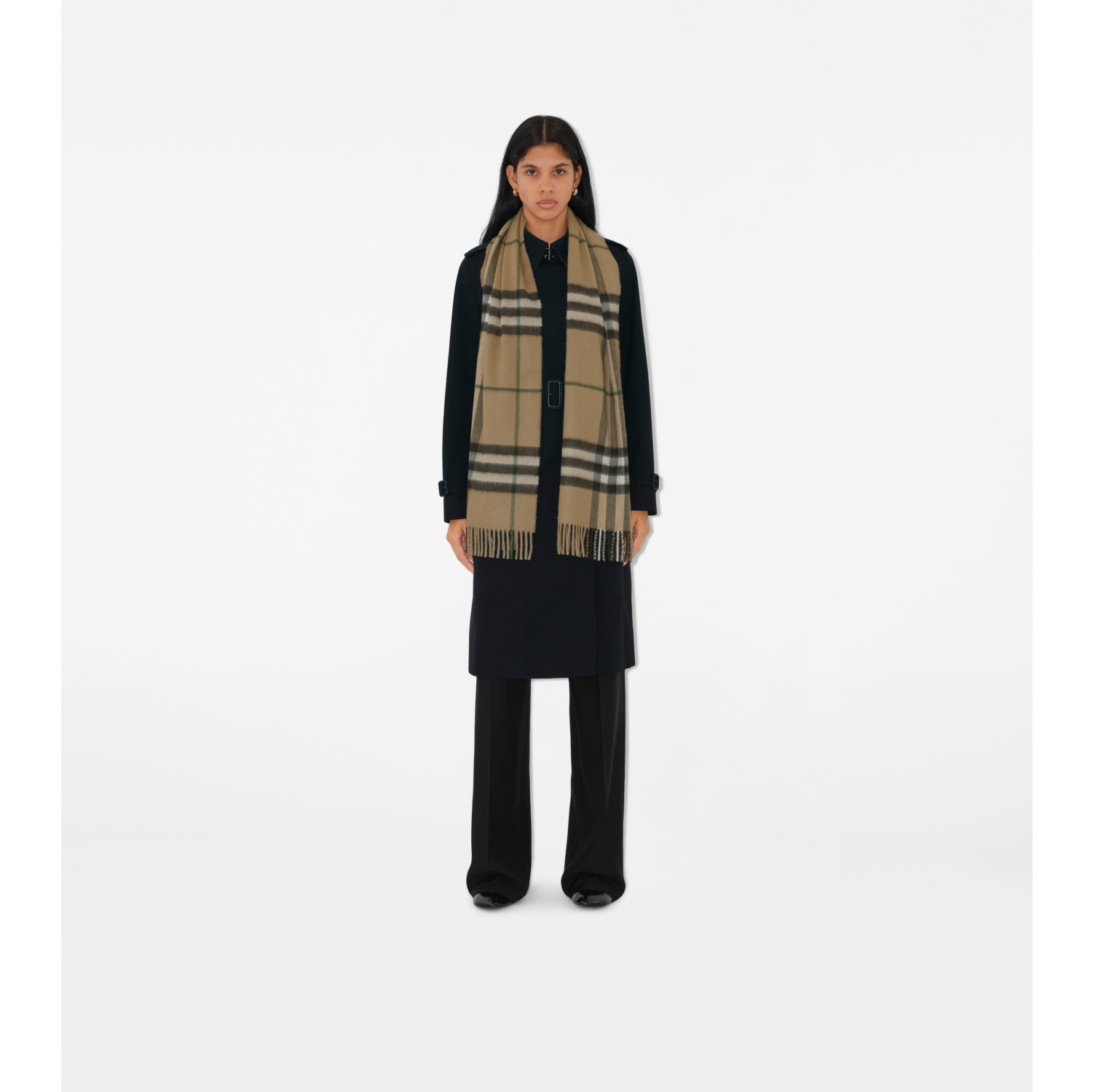 Check Cashmere Scarf