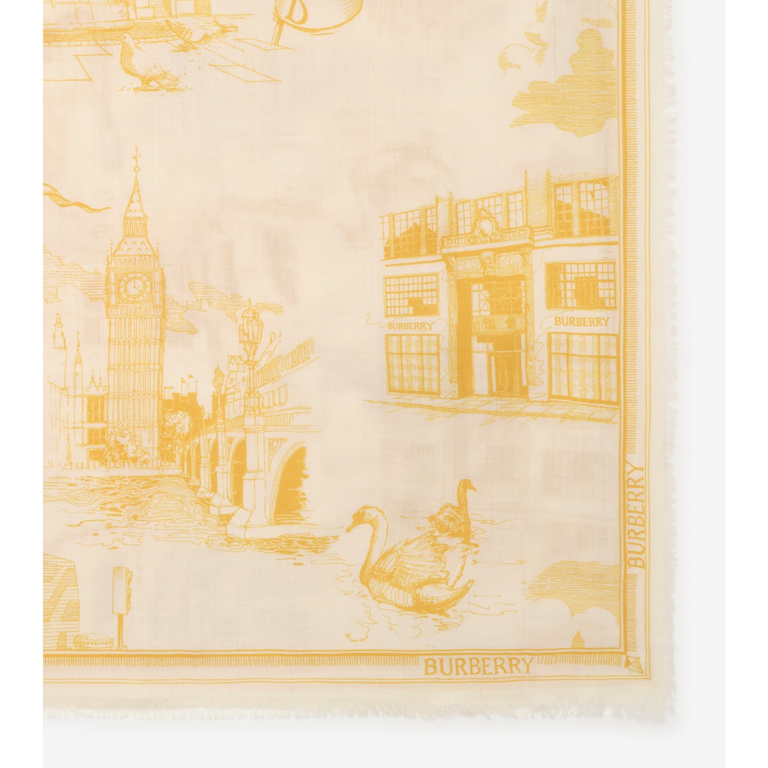 London Landmarks Wool Silk Scarf