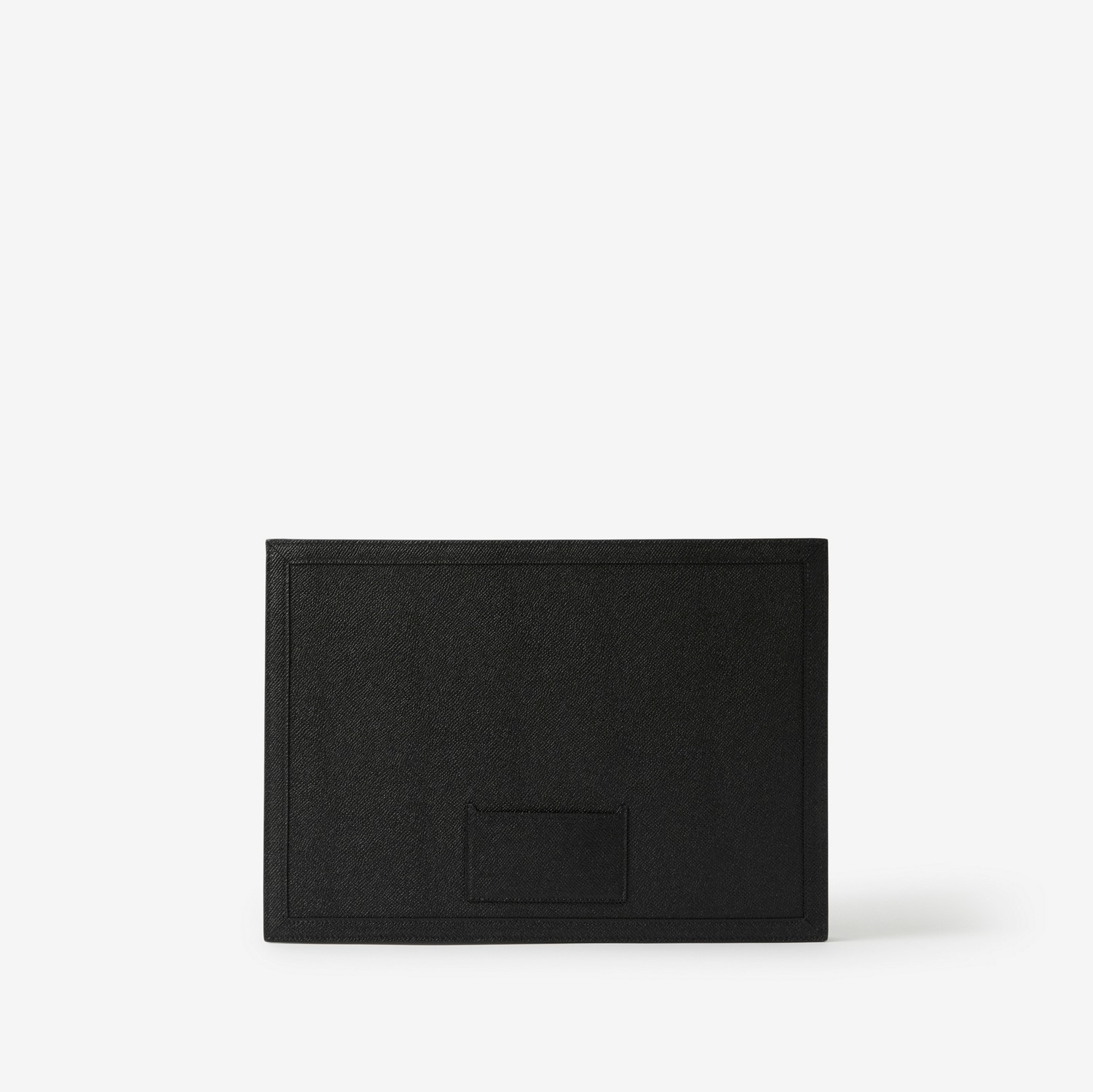 Bolsa pouch com zíper de couro granulado com monograma (Preto) - Homens | Burberry® oficial