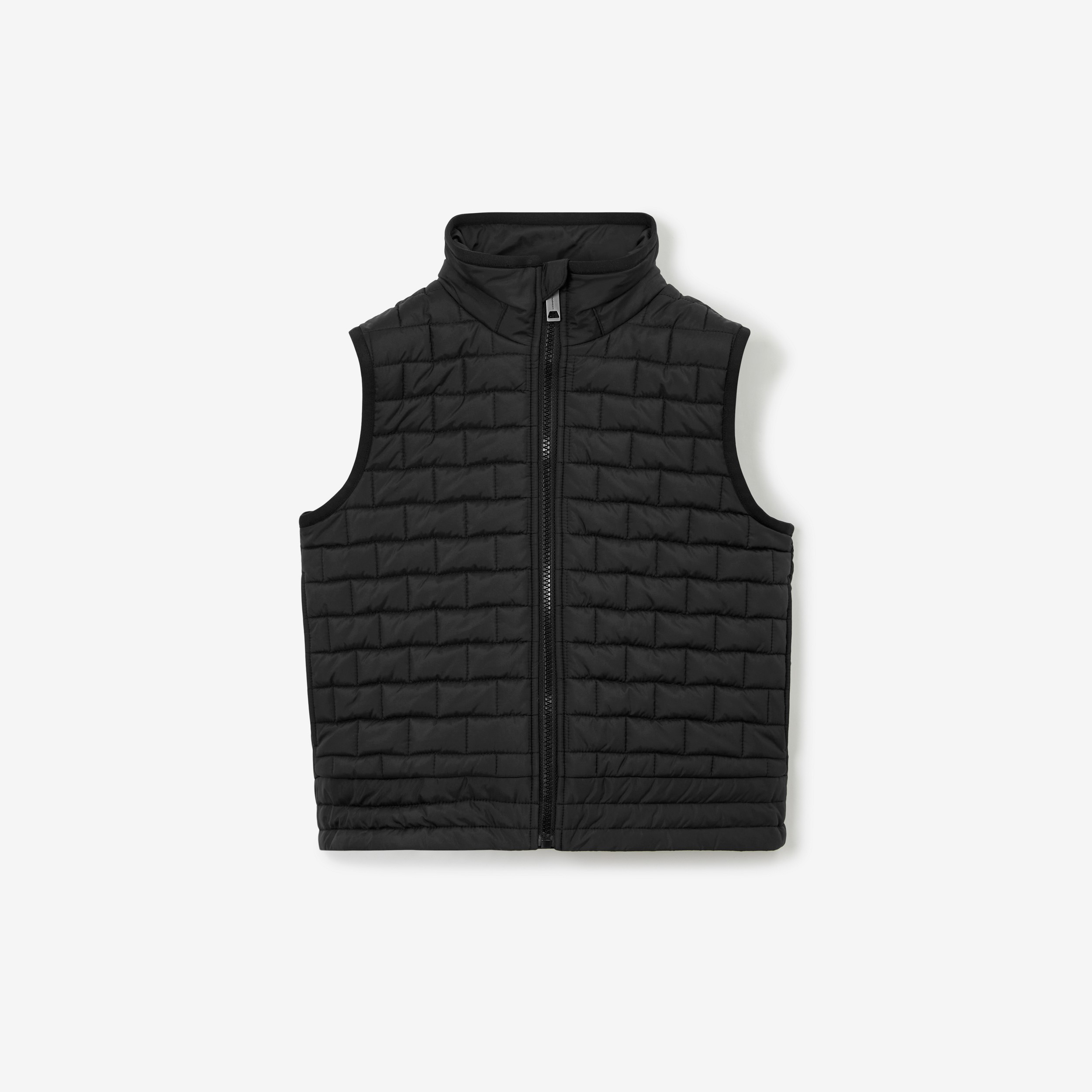 College Graphic Quilted Gilet in Black | Burberry® Official - 1