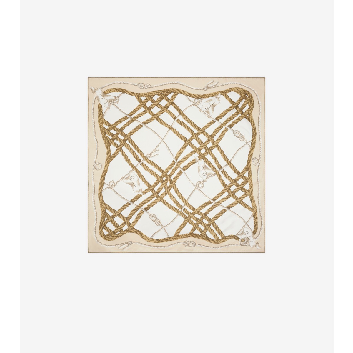  Check Knot Silk Scarf