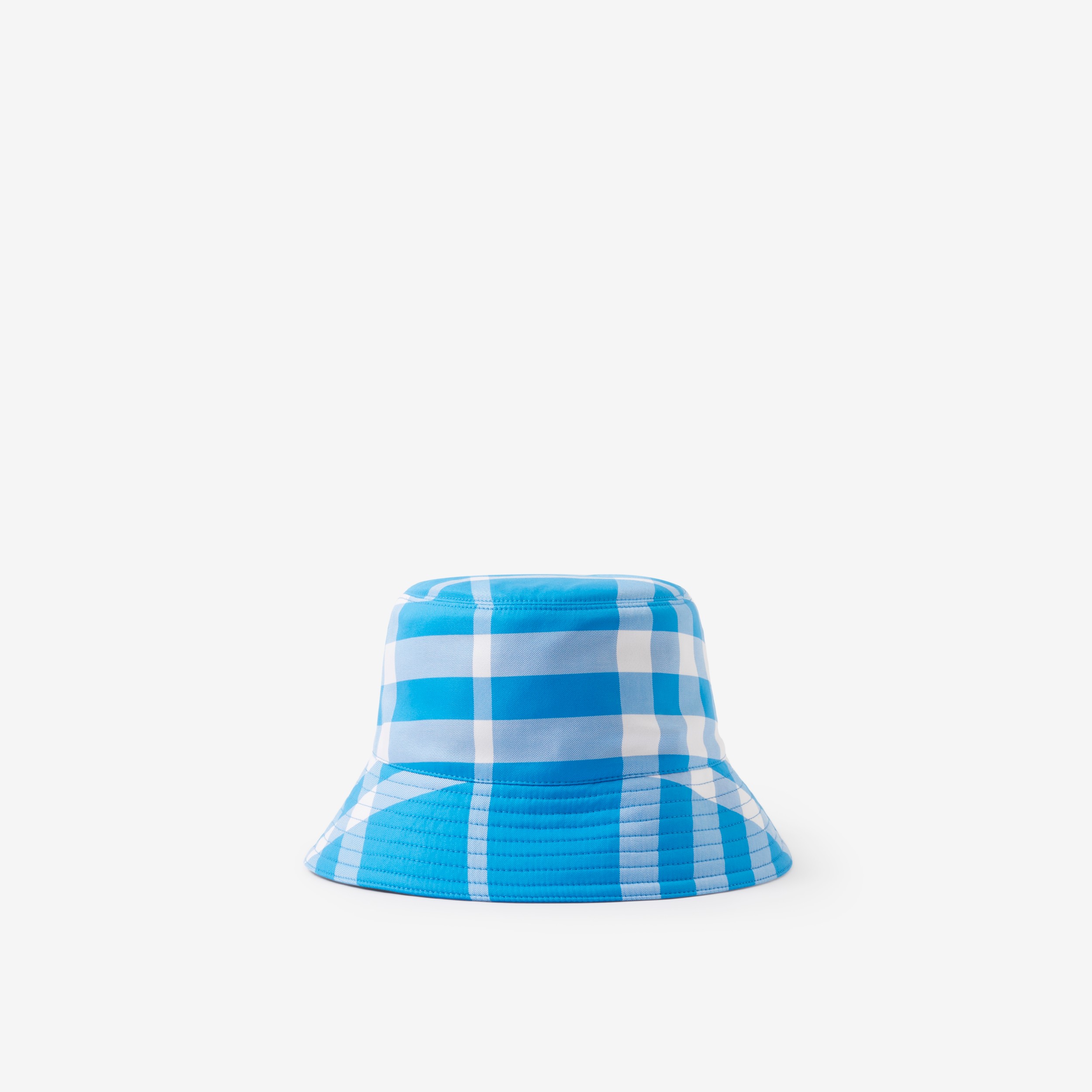 Check Cotton Bucket Hat in Vivid Blue | Burberry® Official