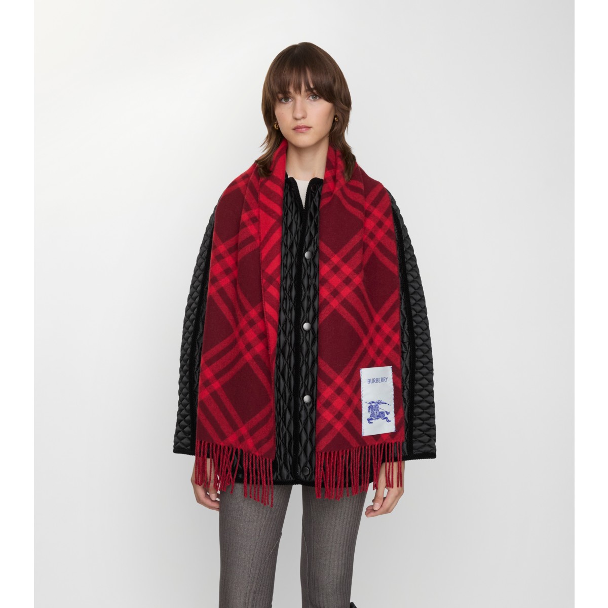  Check Cashmere Scarf