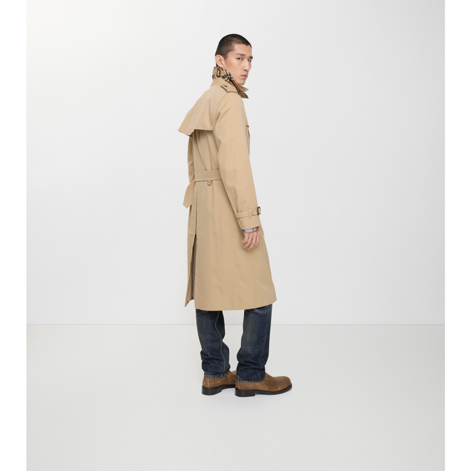 ロング ケンジントン ヘリテージ トレンチコート (ハニーベージュ
