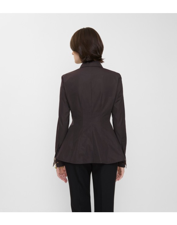 Chemise slim en popeline de coton