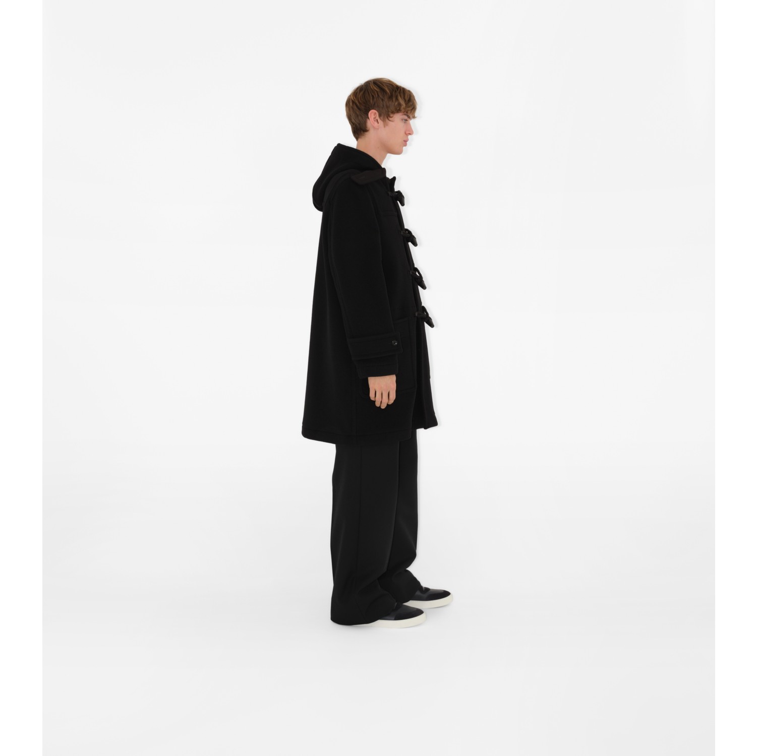 Mens black wool hot sale dress coat