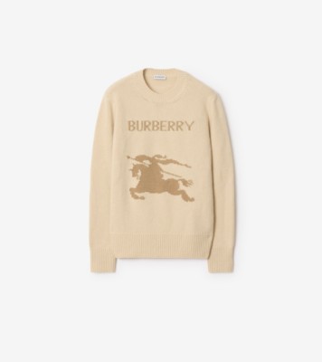 Knight Wool Cashmere Sweater in Nutmeg beige - Women | Burberry