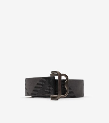 Burberry チェック ウェビングベルト (アイロングレー) - メンズ, ナイロン | Burberry®公式サイト