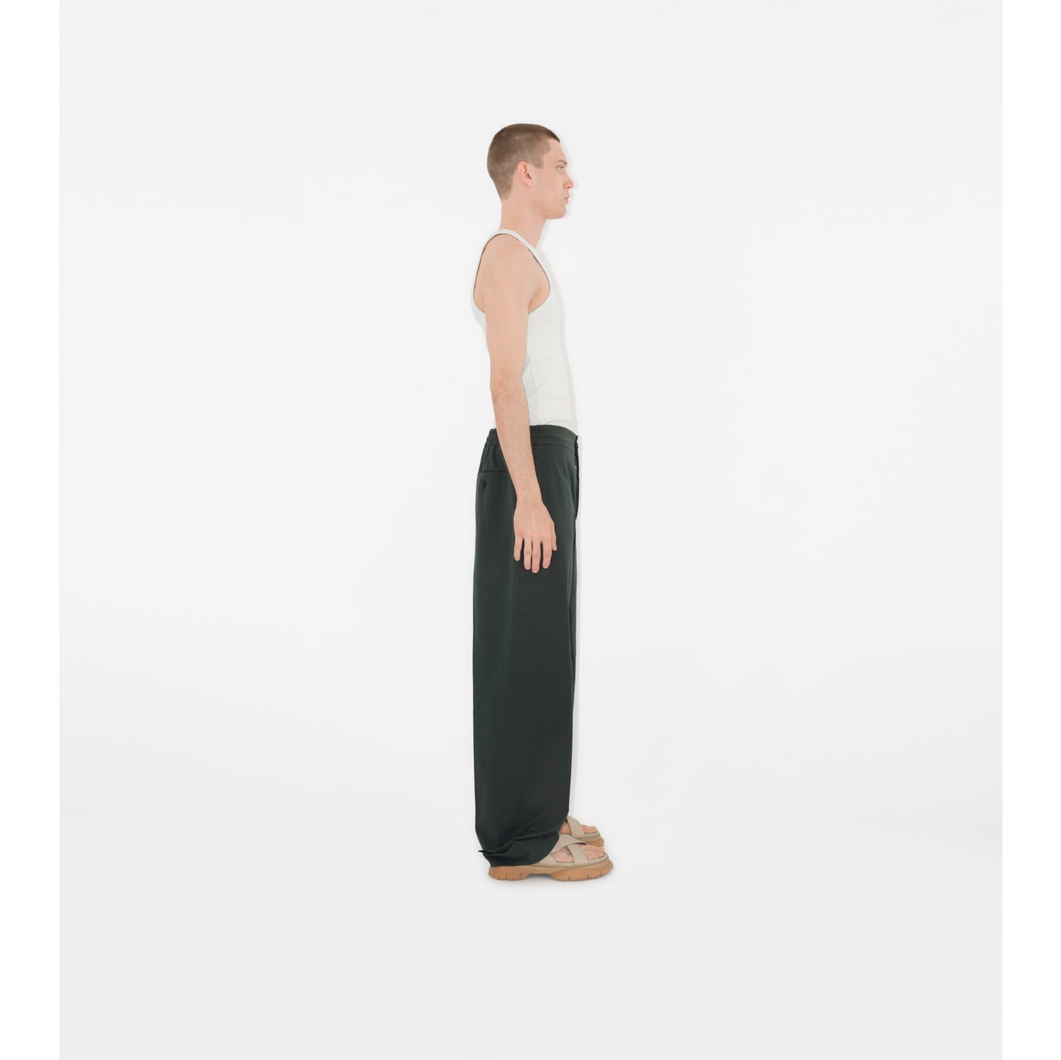 Pantalon de costume en coton mélangé