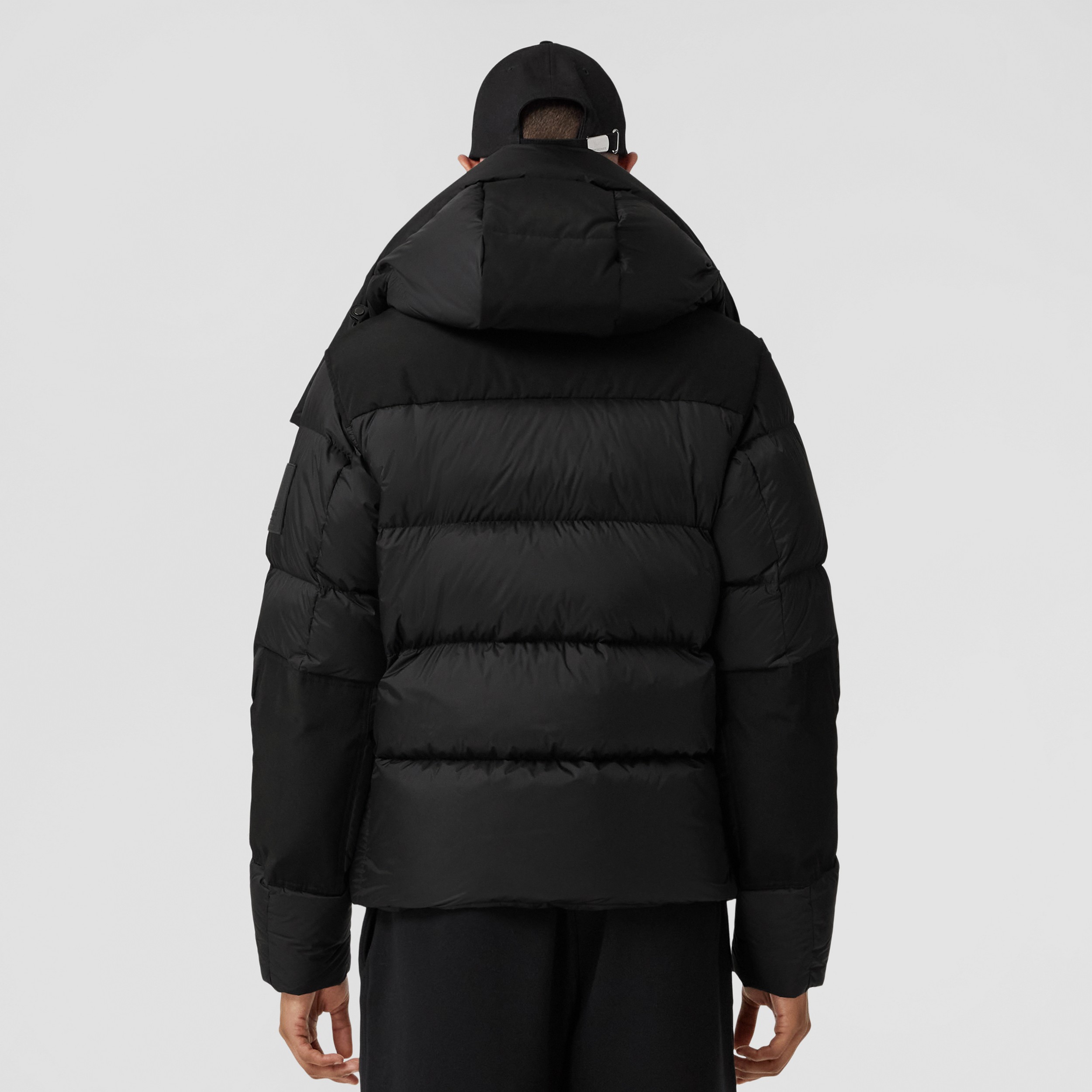 Detachable Sleeve Hooded Puffer Jacket in Black - Men | Burberry® Official - 3