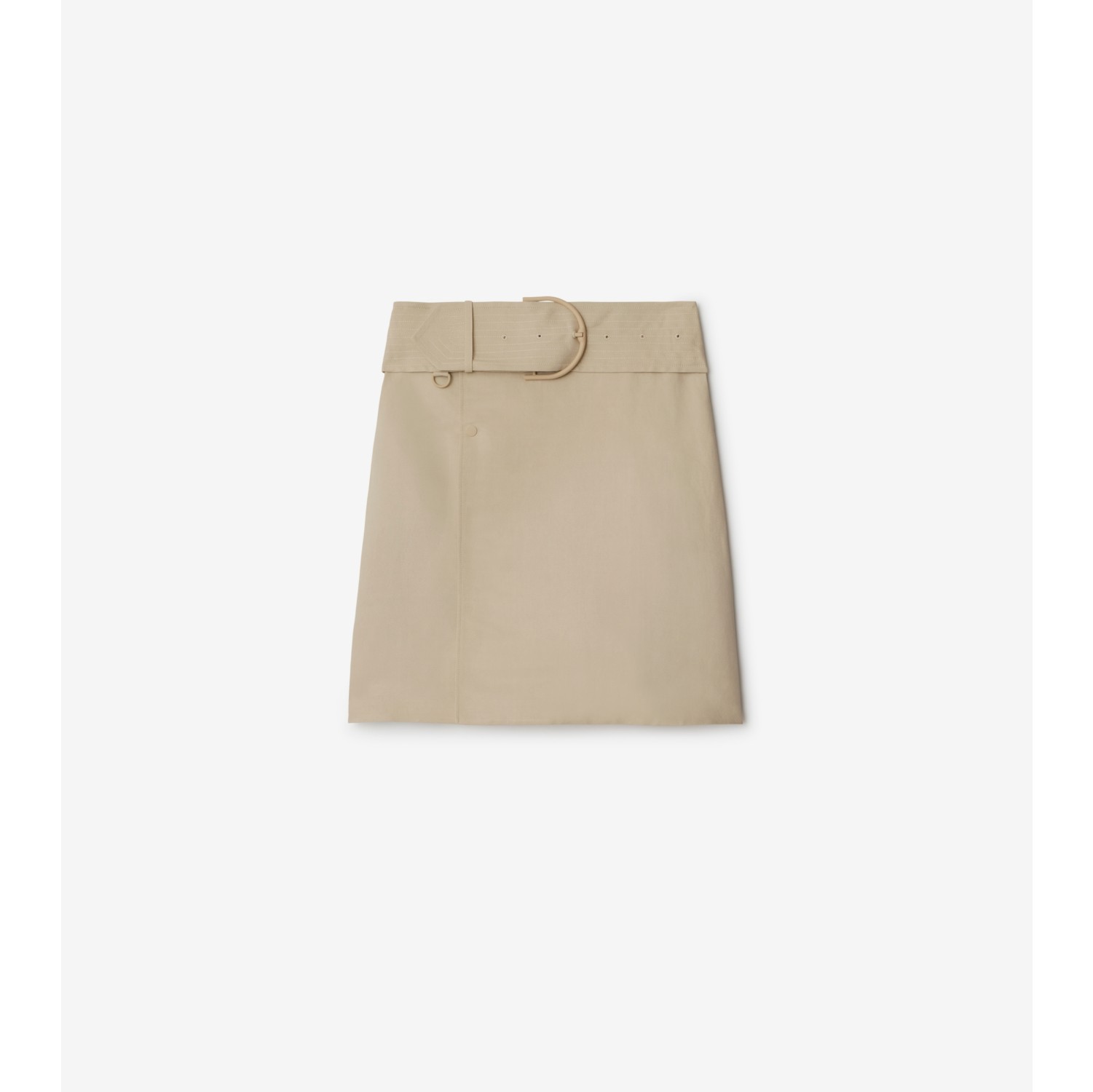 Canvas Trench Skirt in Oat - Women, Technical | Burberry® Official