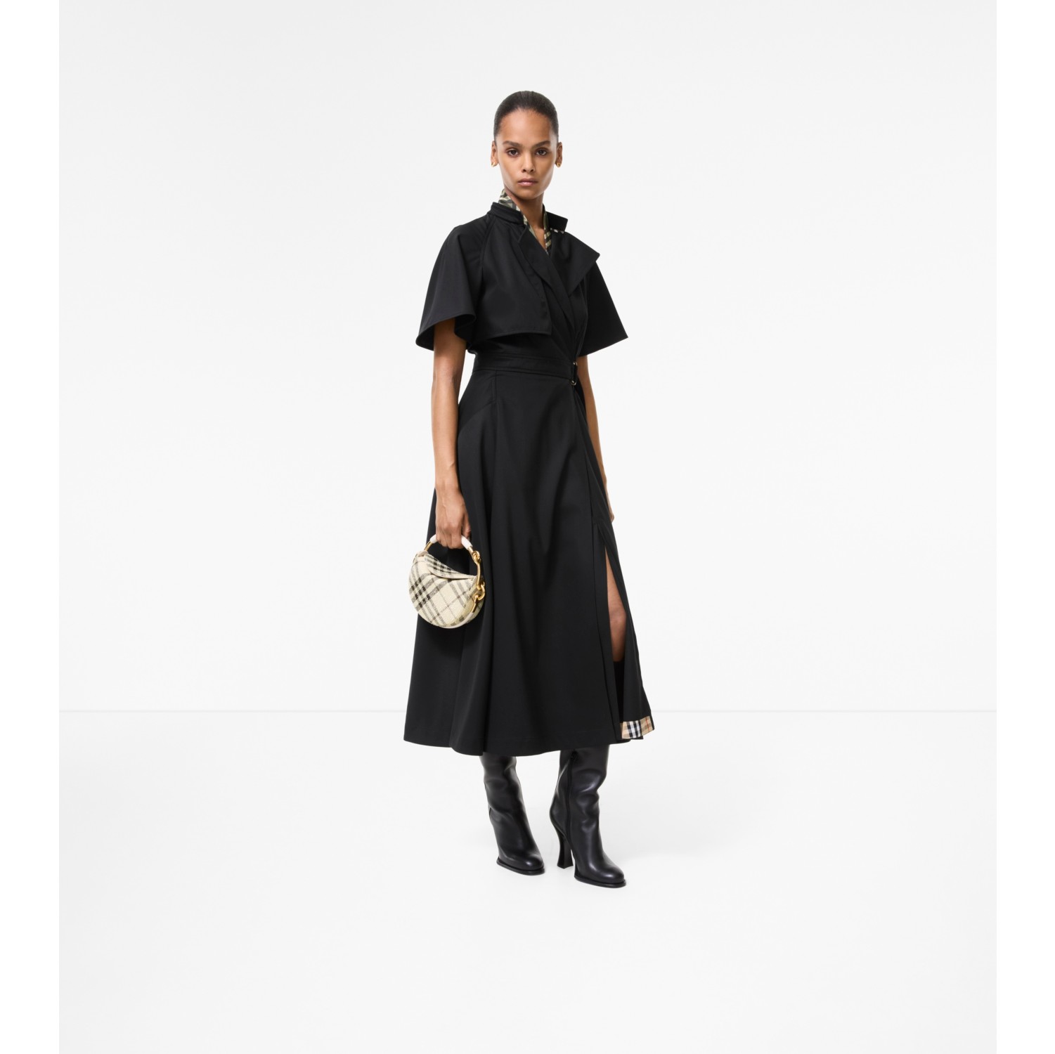 Wool Twill Wrap Dress