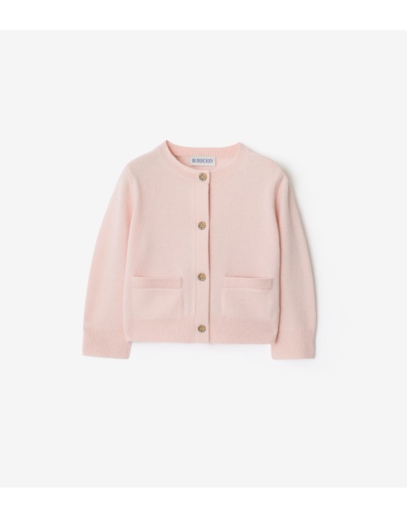 Check Patch Wool Cashmere Cardigan
