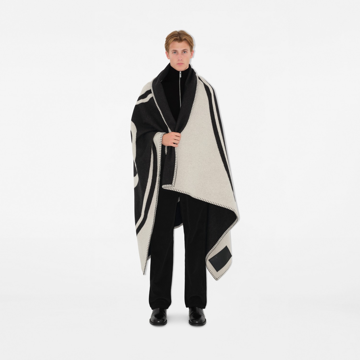 Bシールド ウールカシミア ブランケット (モノクローム Bシールド ウールカシミア ブランケット (モノクローム