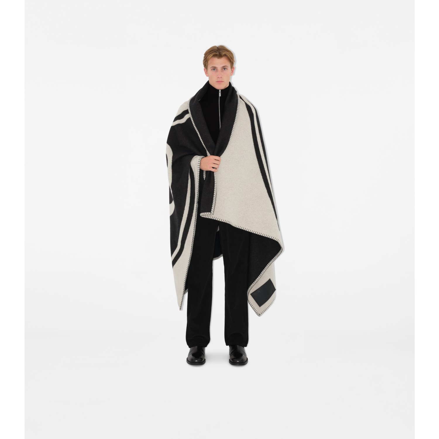 B Shield Wool Cashmere Blanket