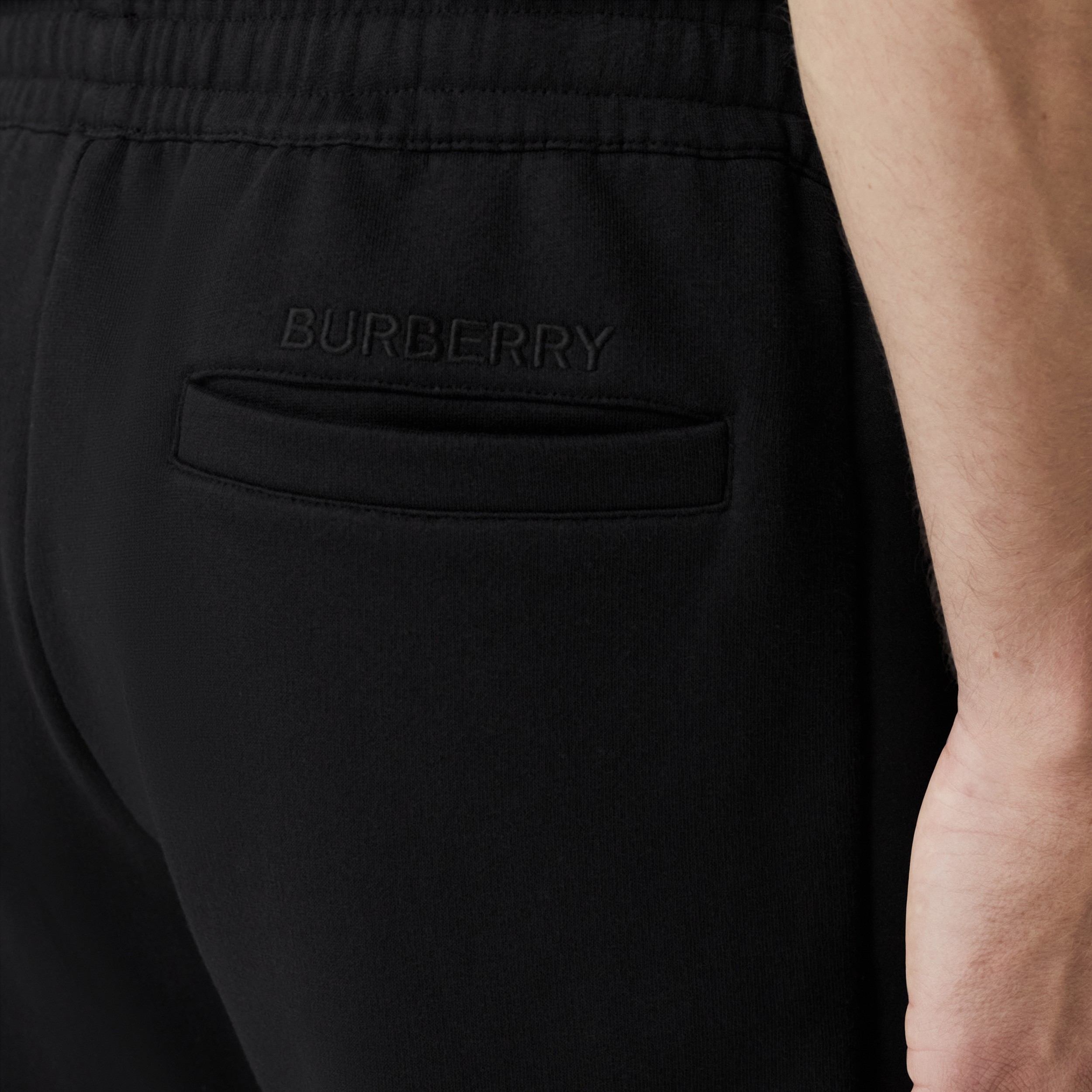 Logo Detail Cotton Cashmere Jogging Pants – Exclusive Capsule Collection in Black - Men | Burberry® Official - 2