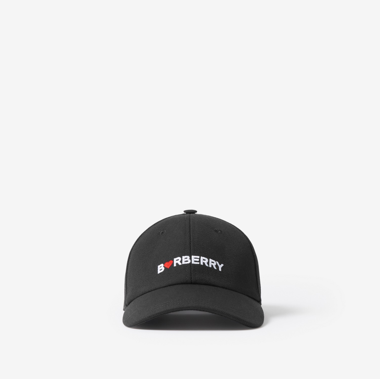 心形徽标功能性棉质棒球帽 (黑色) | Burberry® 博柏利官网