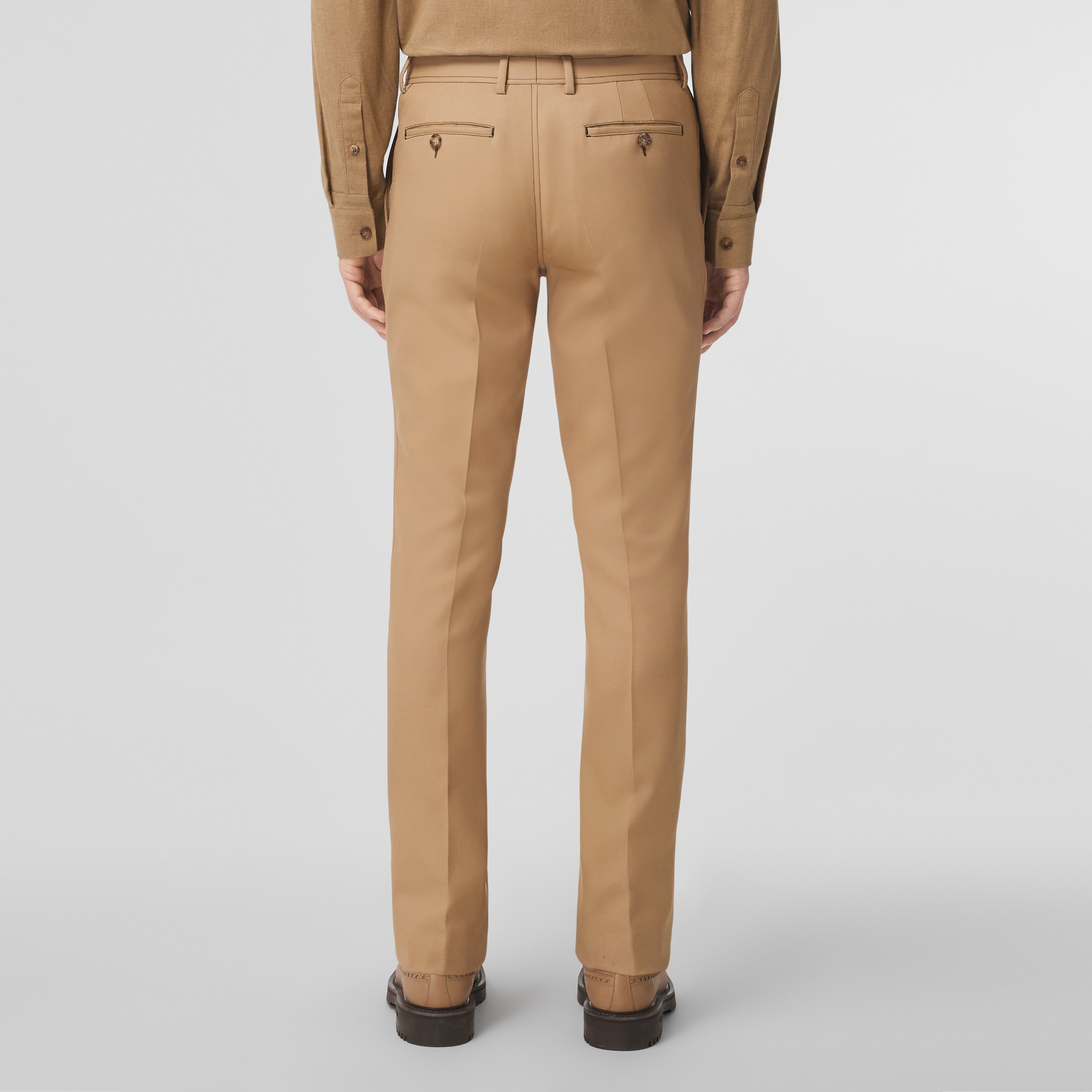 Wool Tailored Trousers in Camel - Men | Burberry® Official - 3