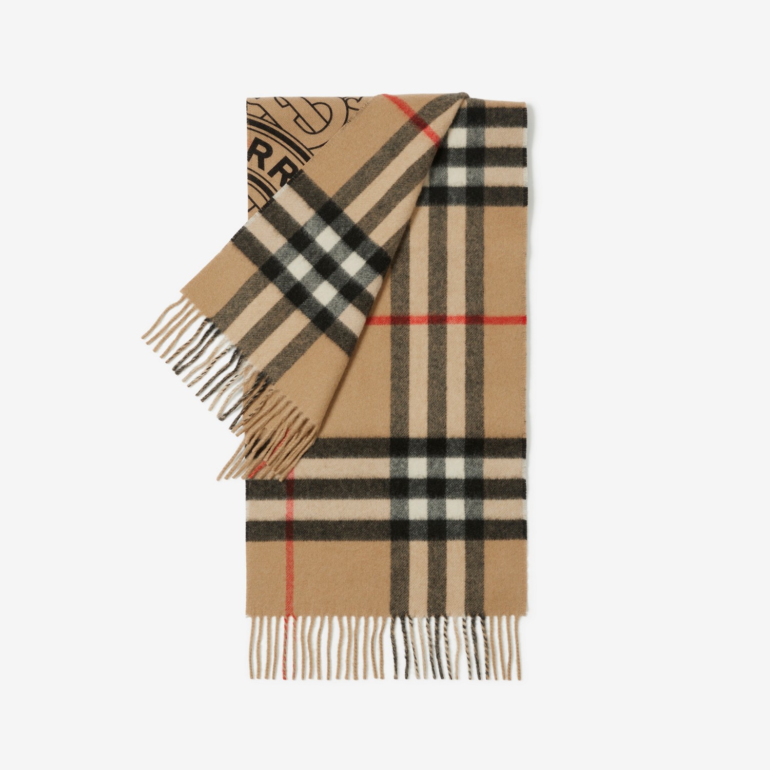 Montage Cashmere Reversible Scarf in Archive Beige | Burberry® Official