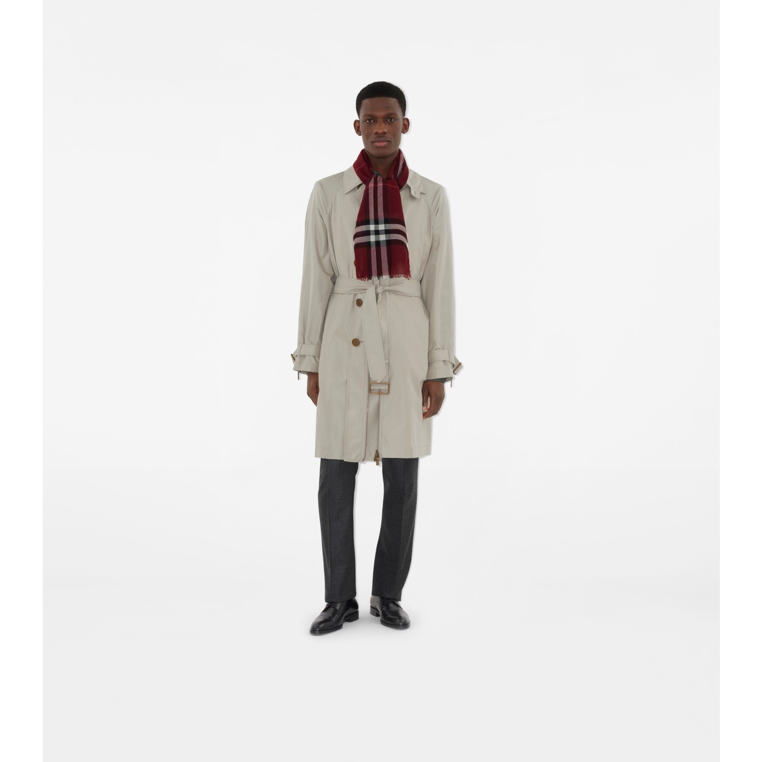 Écharpe large en laine Check