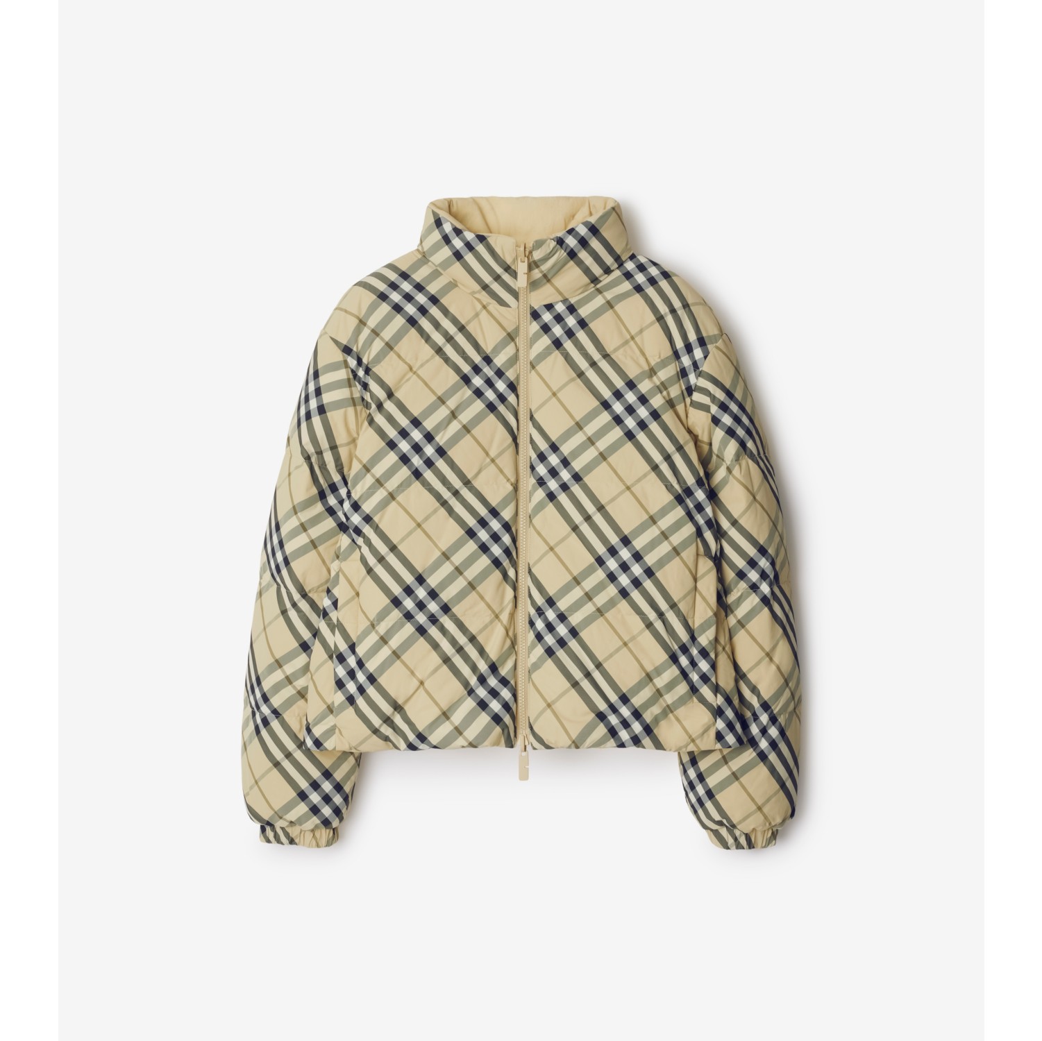 Checked puffer jacket womens online