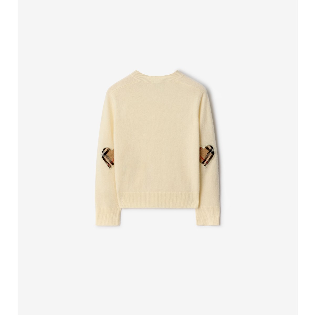  Check Patch Wool Cashmere Cardigan