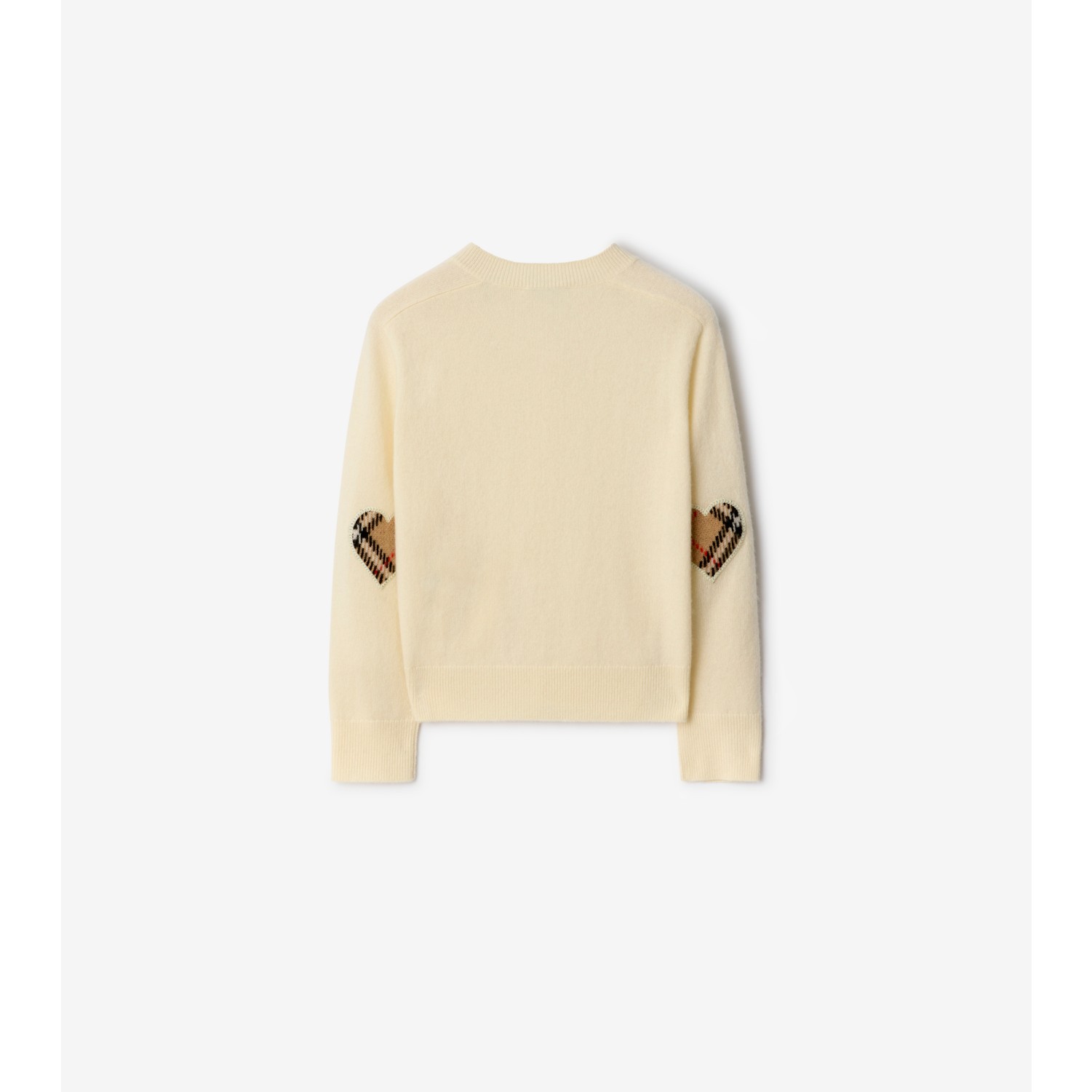 Check Patch Wool Cashmere Cardigan