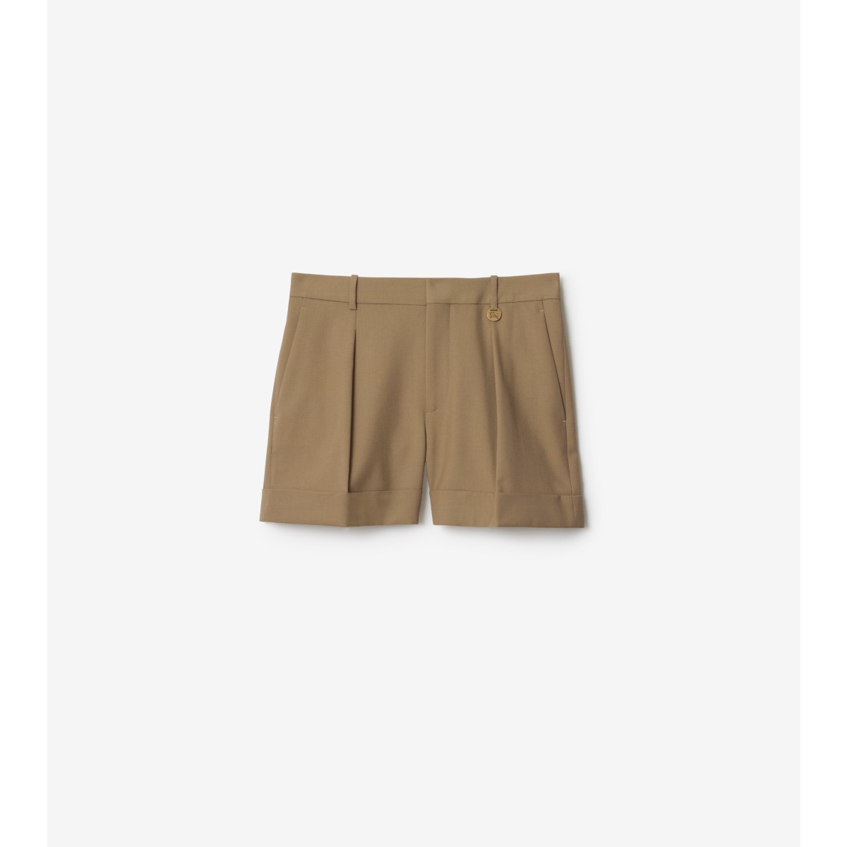 Burberry Wool Tailored Shorts In Puddle