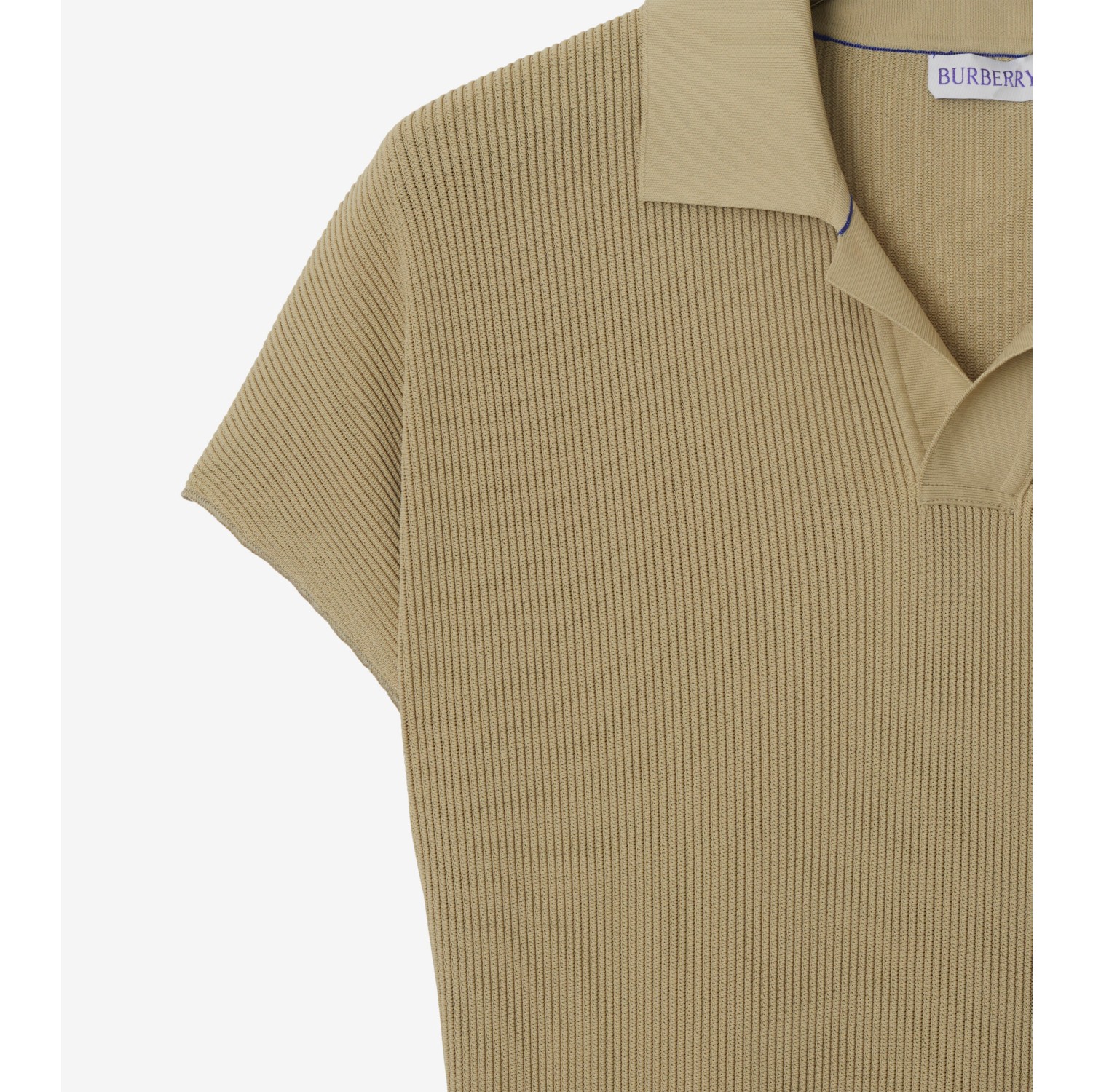 Rib Knit Polo Shirt Dress