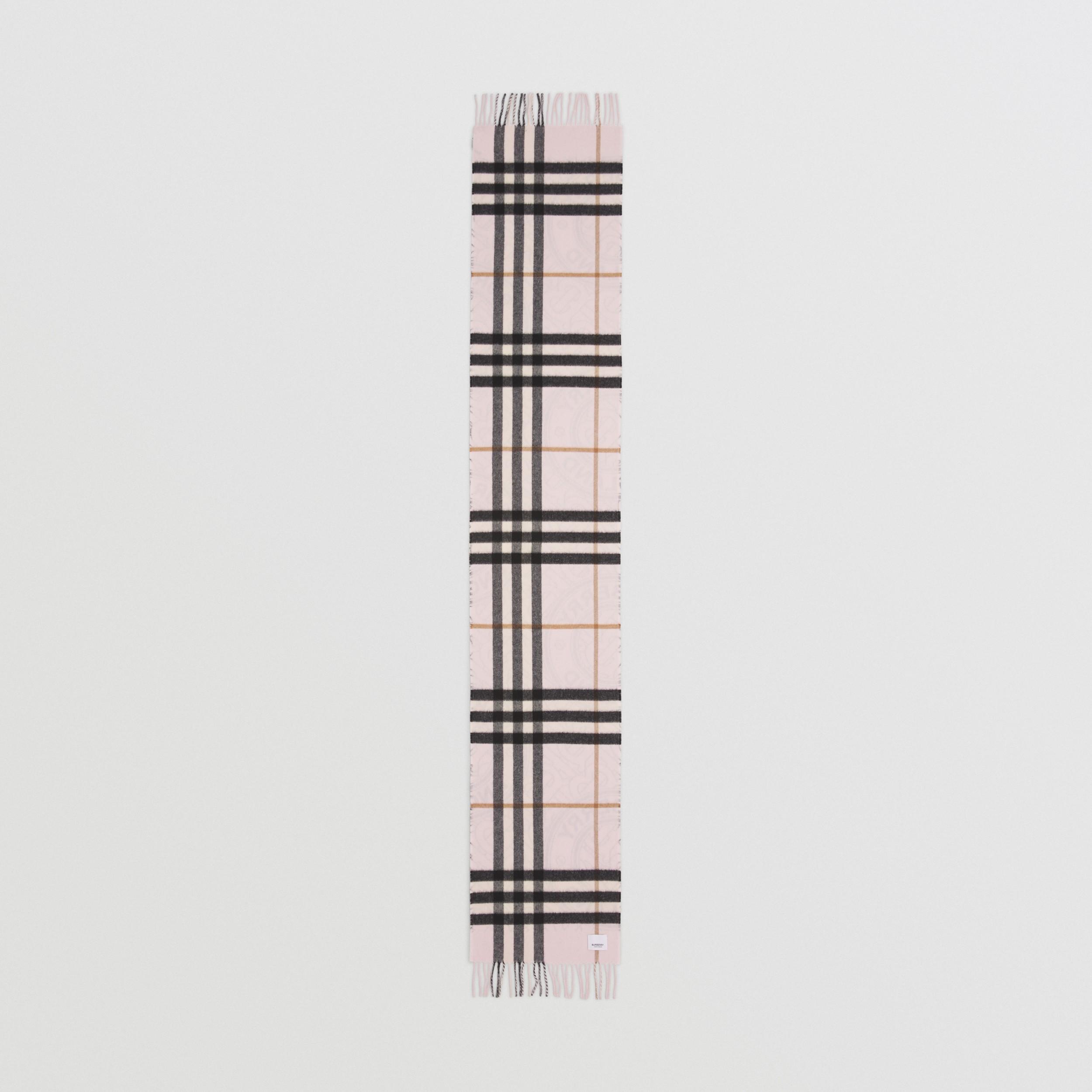 Sciarpa reversibile in cashmere con collage di stampe (Rosa Pallido) | Sito ufficiale Burberry® - 4