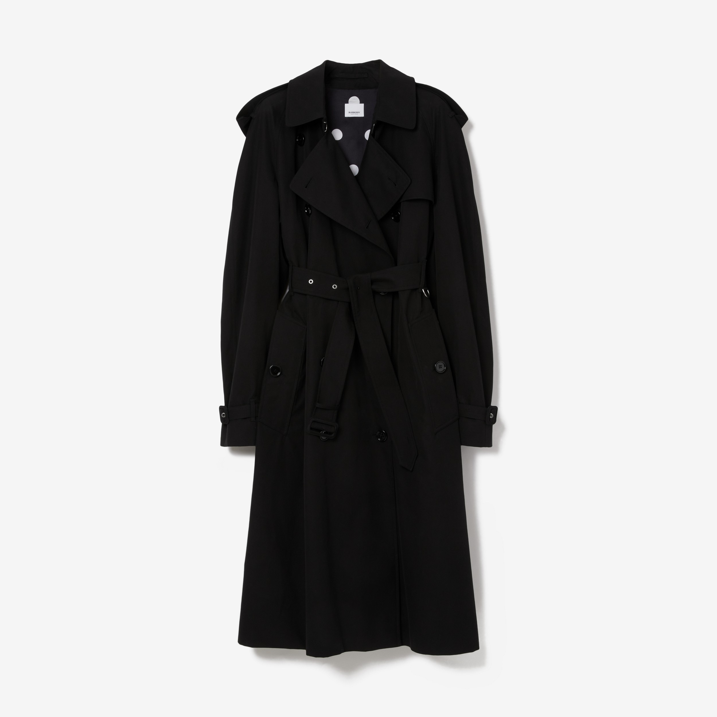 Trench coat en algodón de gabardina tropical (Negro) - Mujer | Burberry® oficial - 1