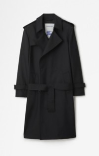 Long Silk Blend Trench Coat