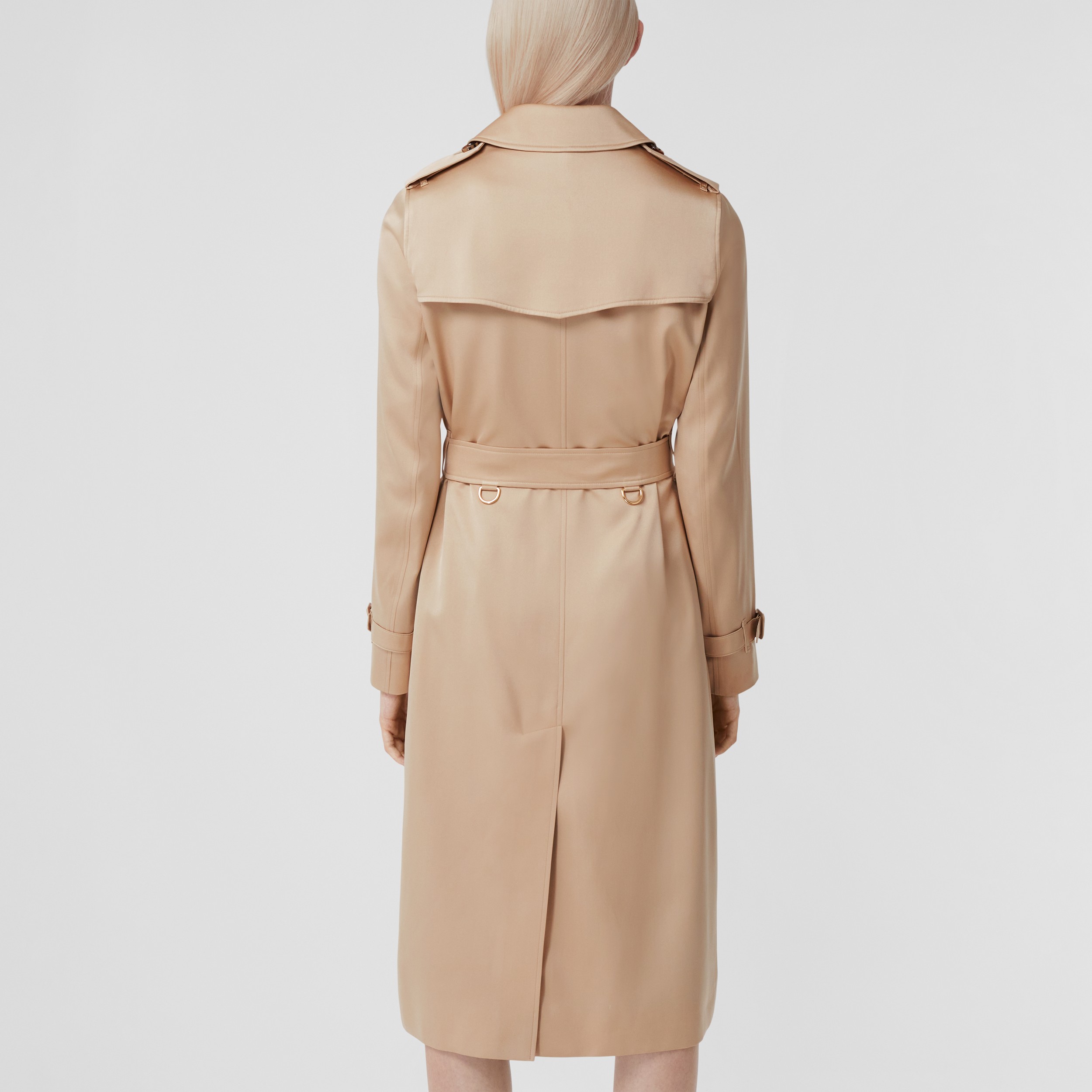 Silk Kensington Trench Coat in Soft Fawn - Women | Burberry® Official - 3