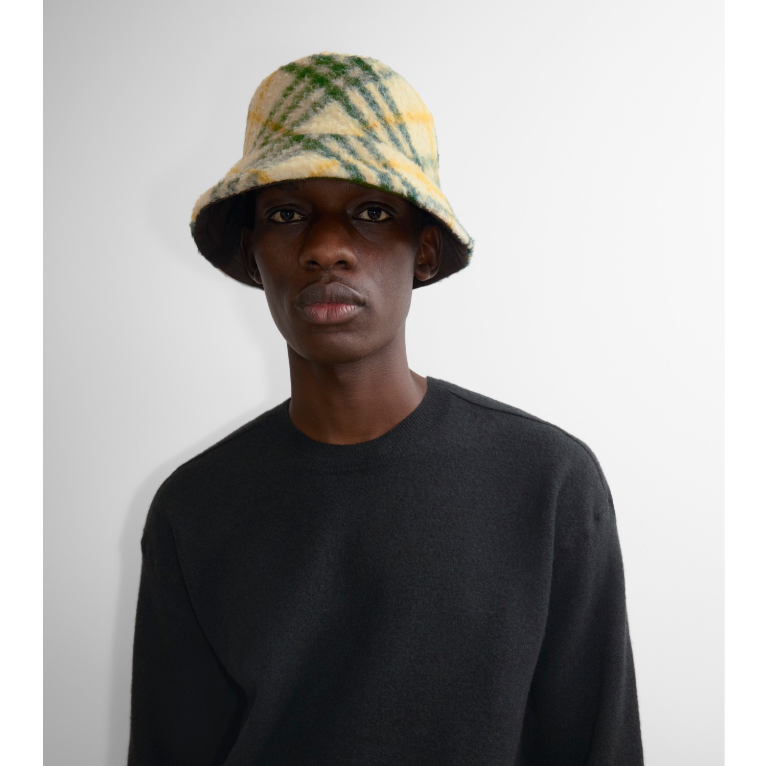 Reversible Check Fleece Bucket Hat