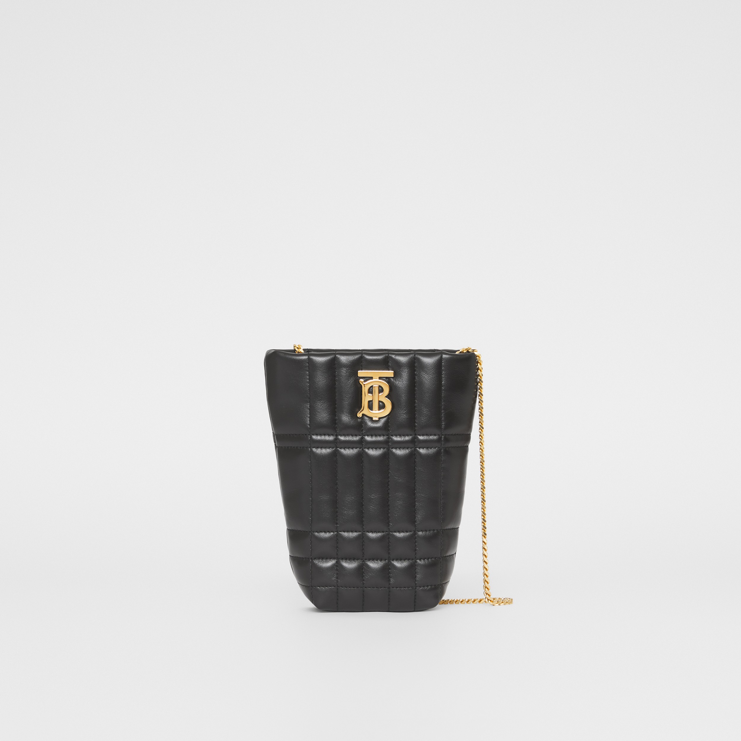 Quilted Leather Micro Lola Bucket Bag in Black - Women | Burberry® Official - 1