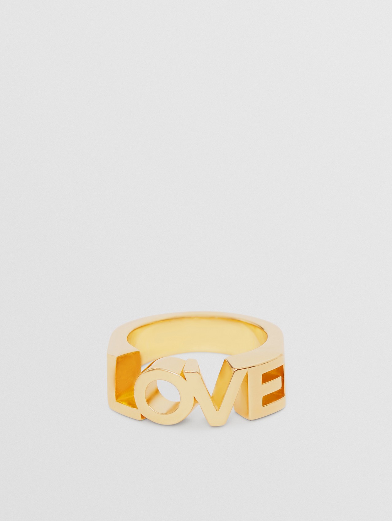 Vergoldeter „Love“-Ring (Helles Goldfarben)