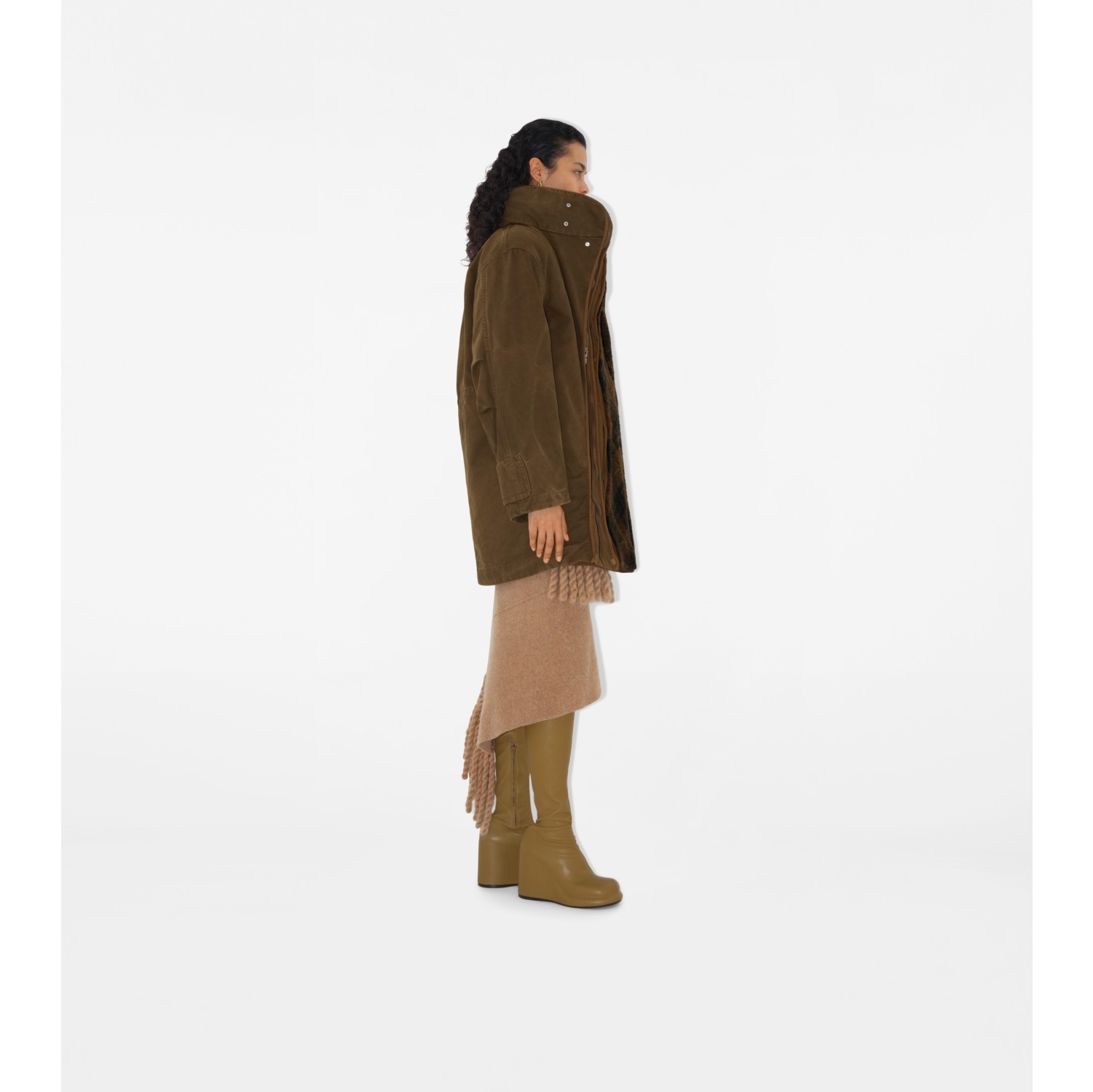 Parka in cotone con imbottitura staccabile