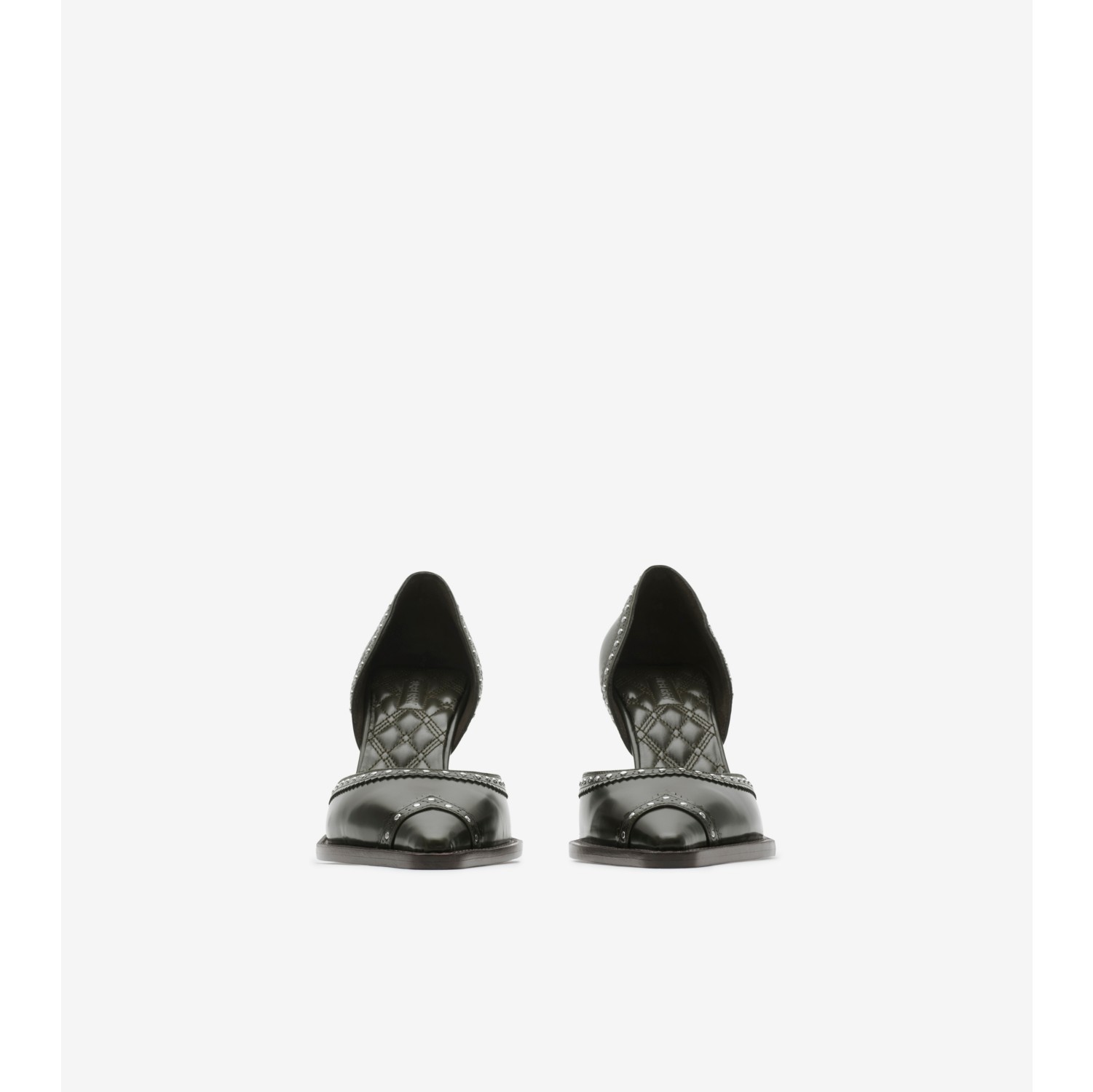 Studded Leather Bird Pumps