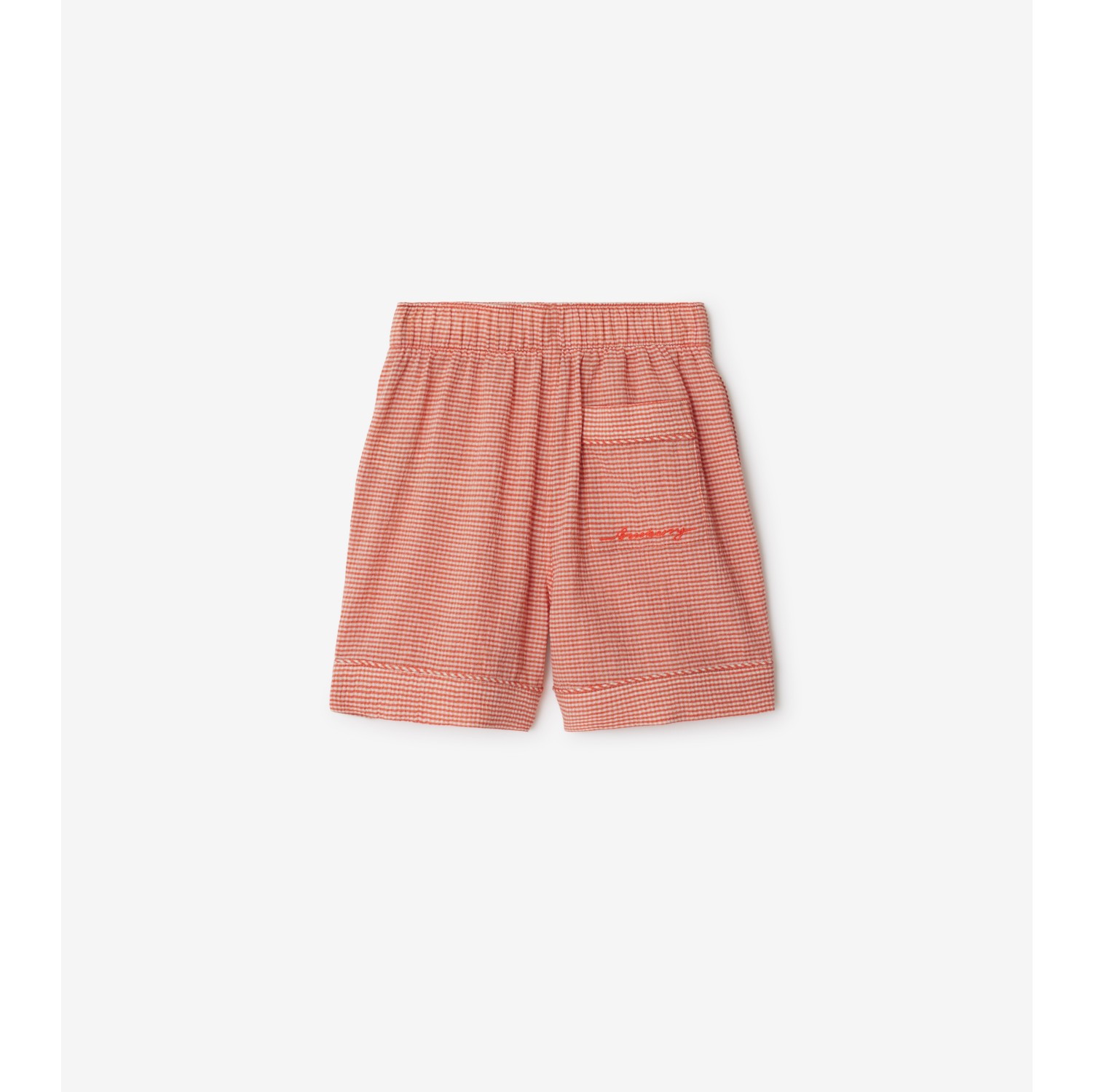 Baumwollshorts mit Vichy-Muster