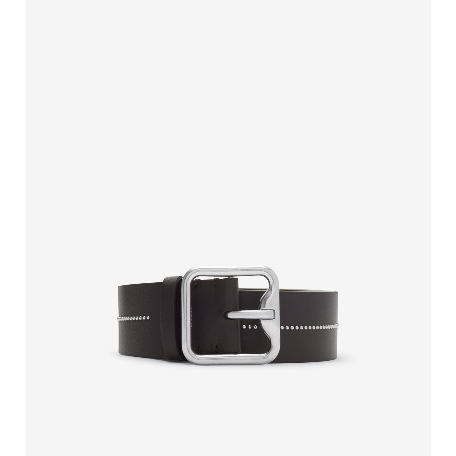 Studded Leather B Buckle Belt