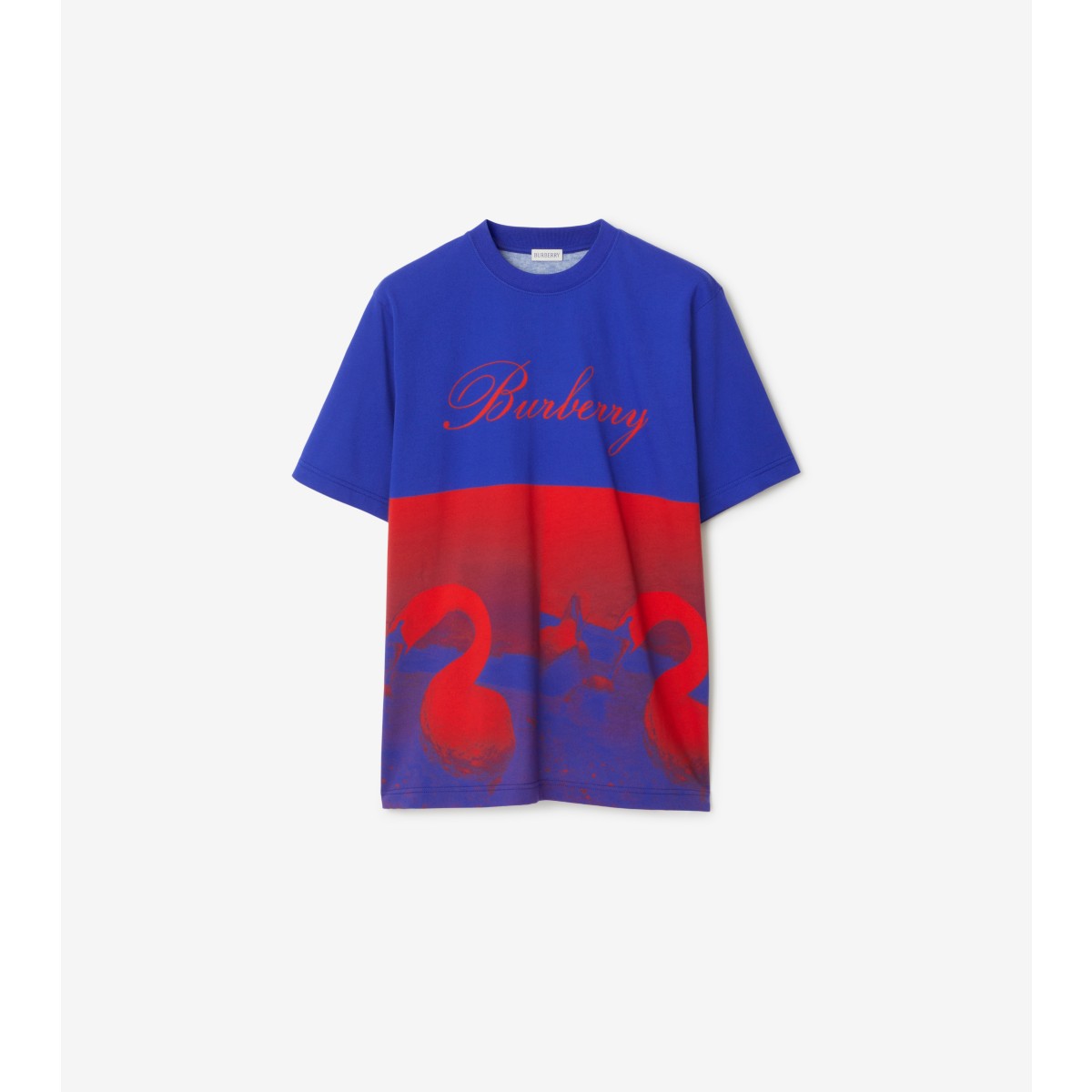 Burberry Swan Print T-shirt In Pillar