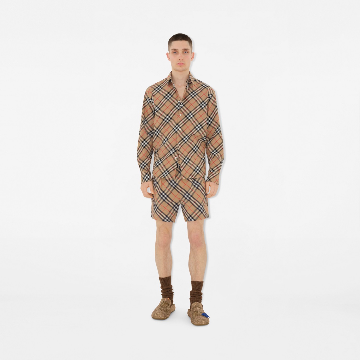 チェック スイムショーツ (サンド) - メンズ | Burberry®公式サイト チェック スイムショーツ (サンド) - メンズ | Burberry®公式サイト