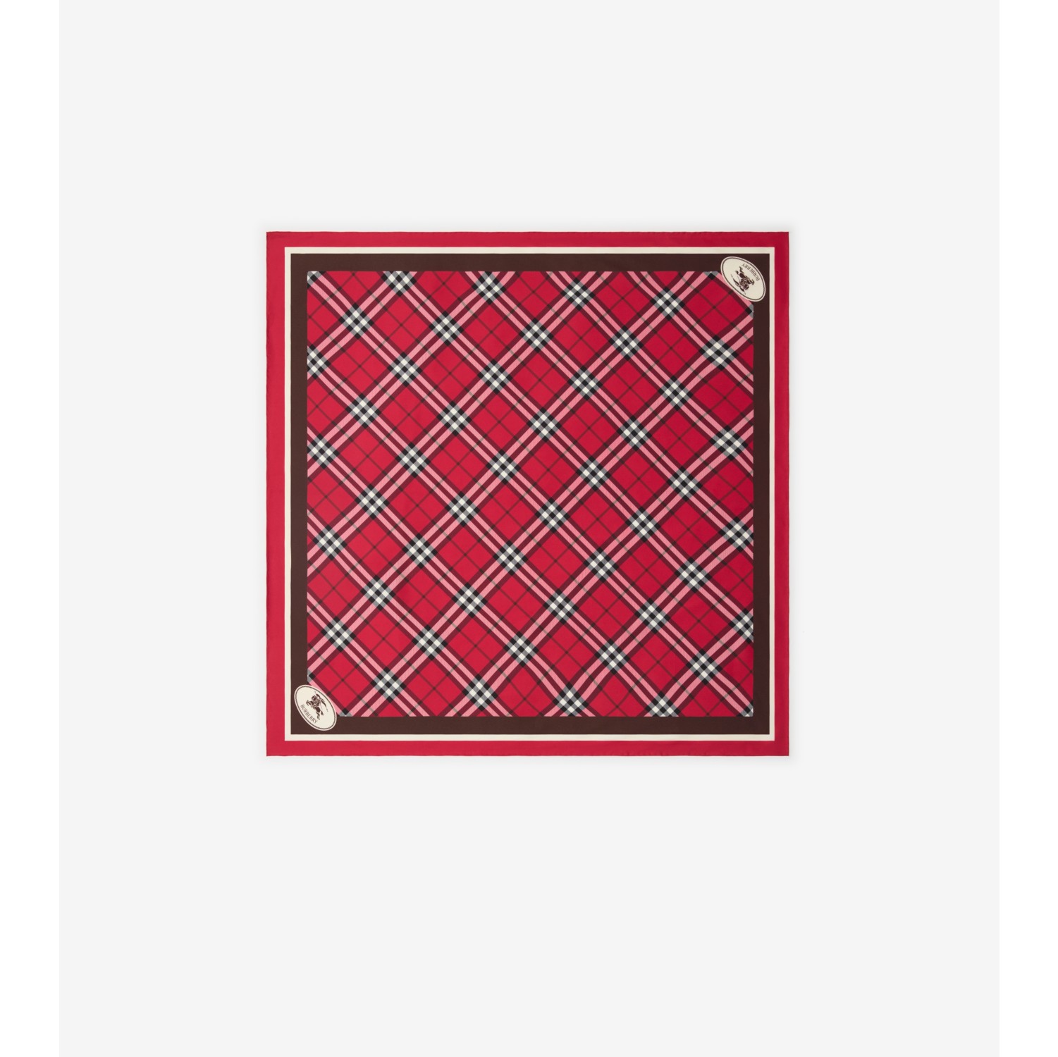 Check Silk Scarf