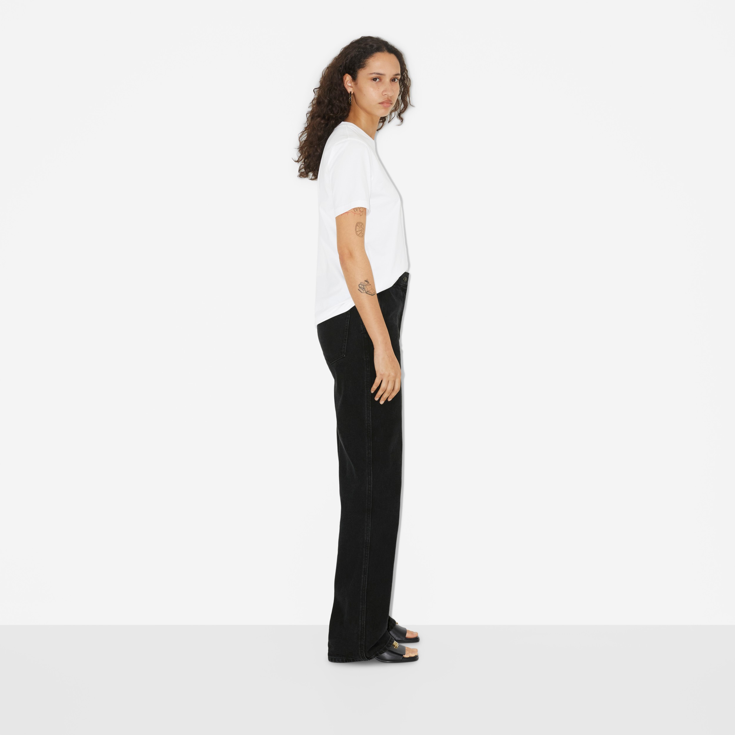 EKD Cotton T-shirt in White - Women | Burberry® Official - 3