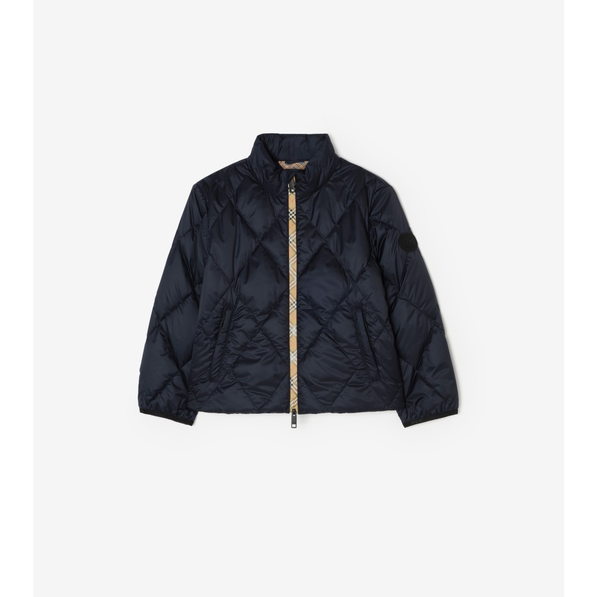  Check er-tape Quilted Nylon Jacket