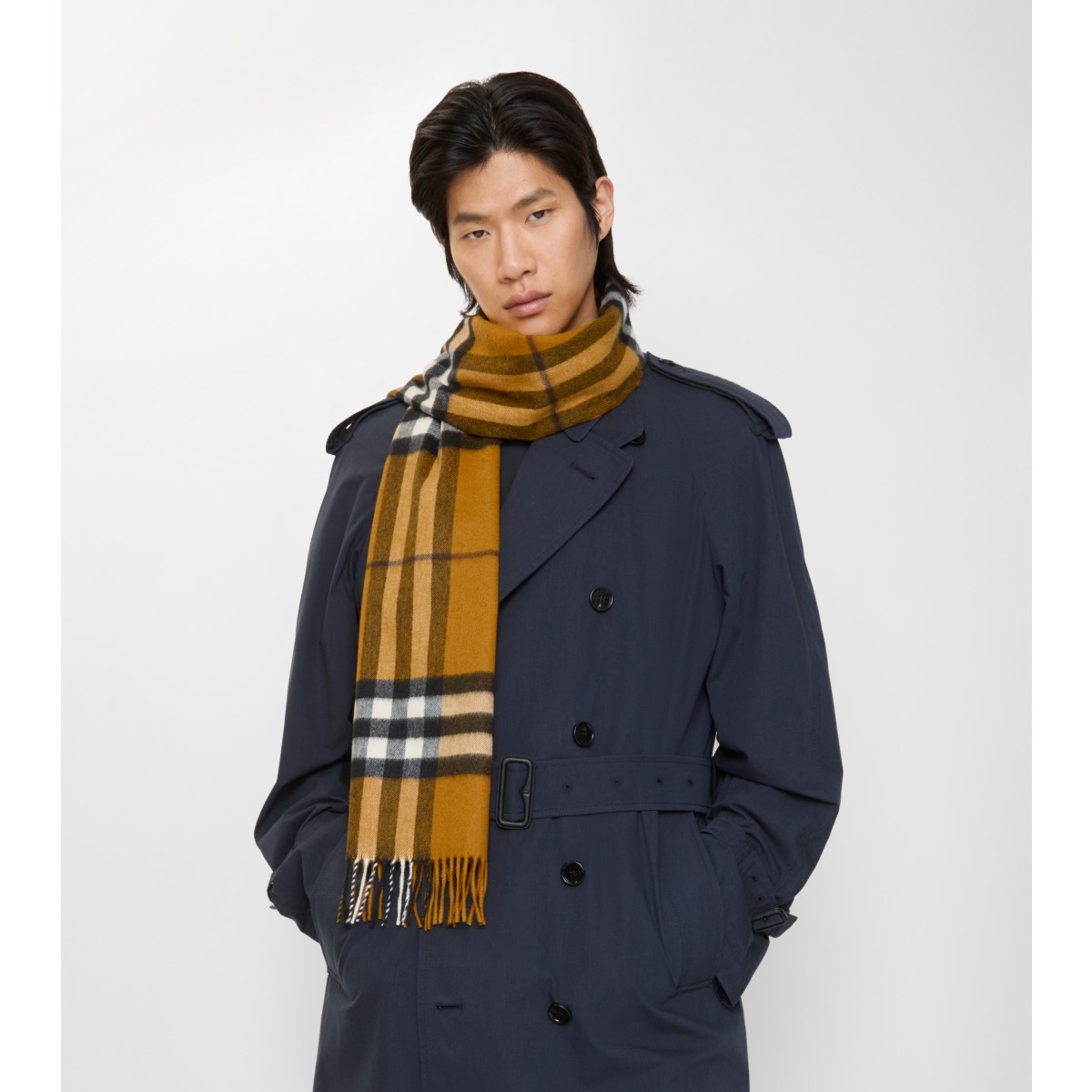  Check Cashmere Scarf