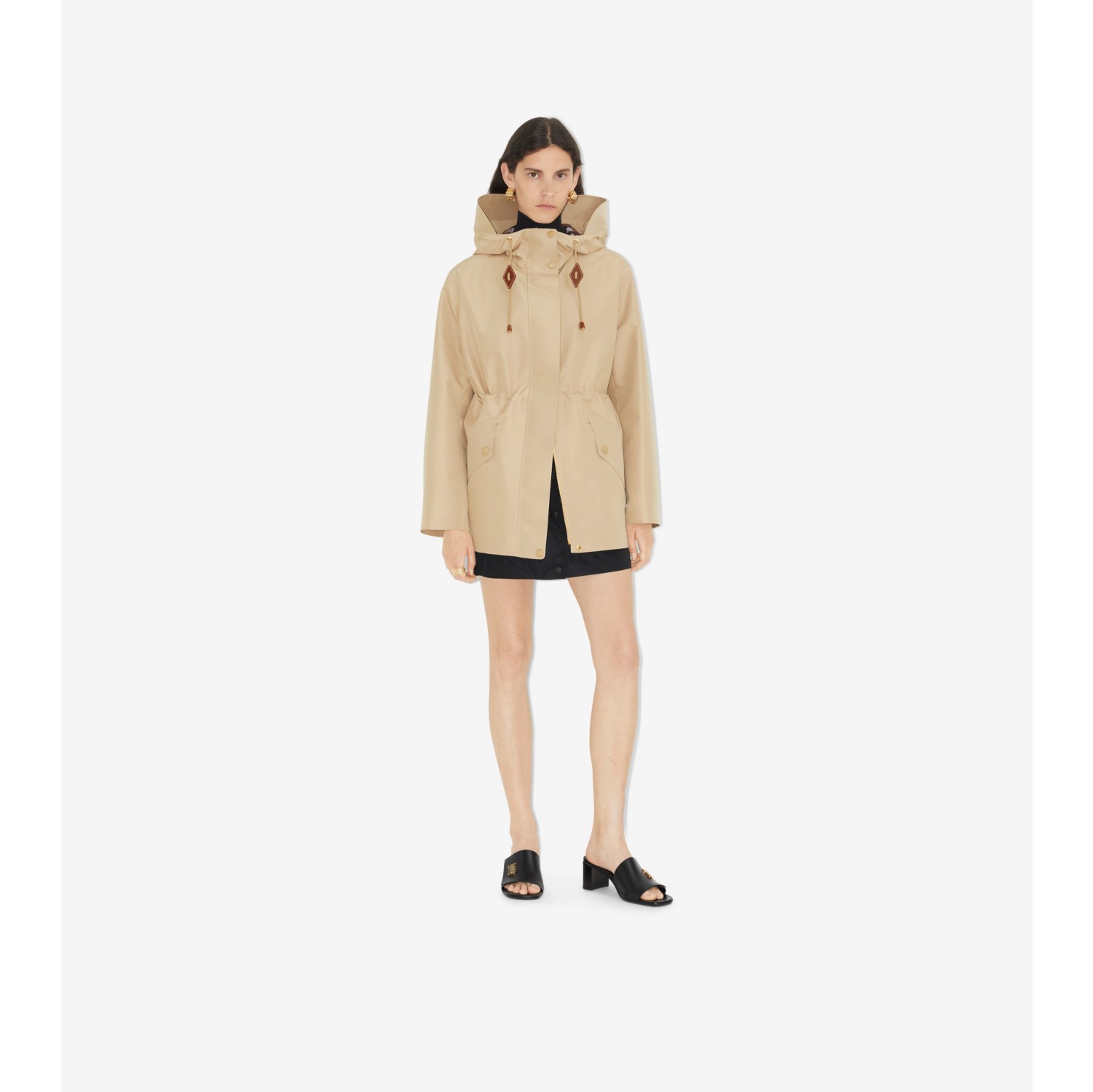 Burberry coat hot sale with hood