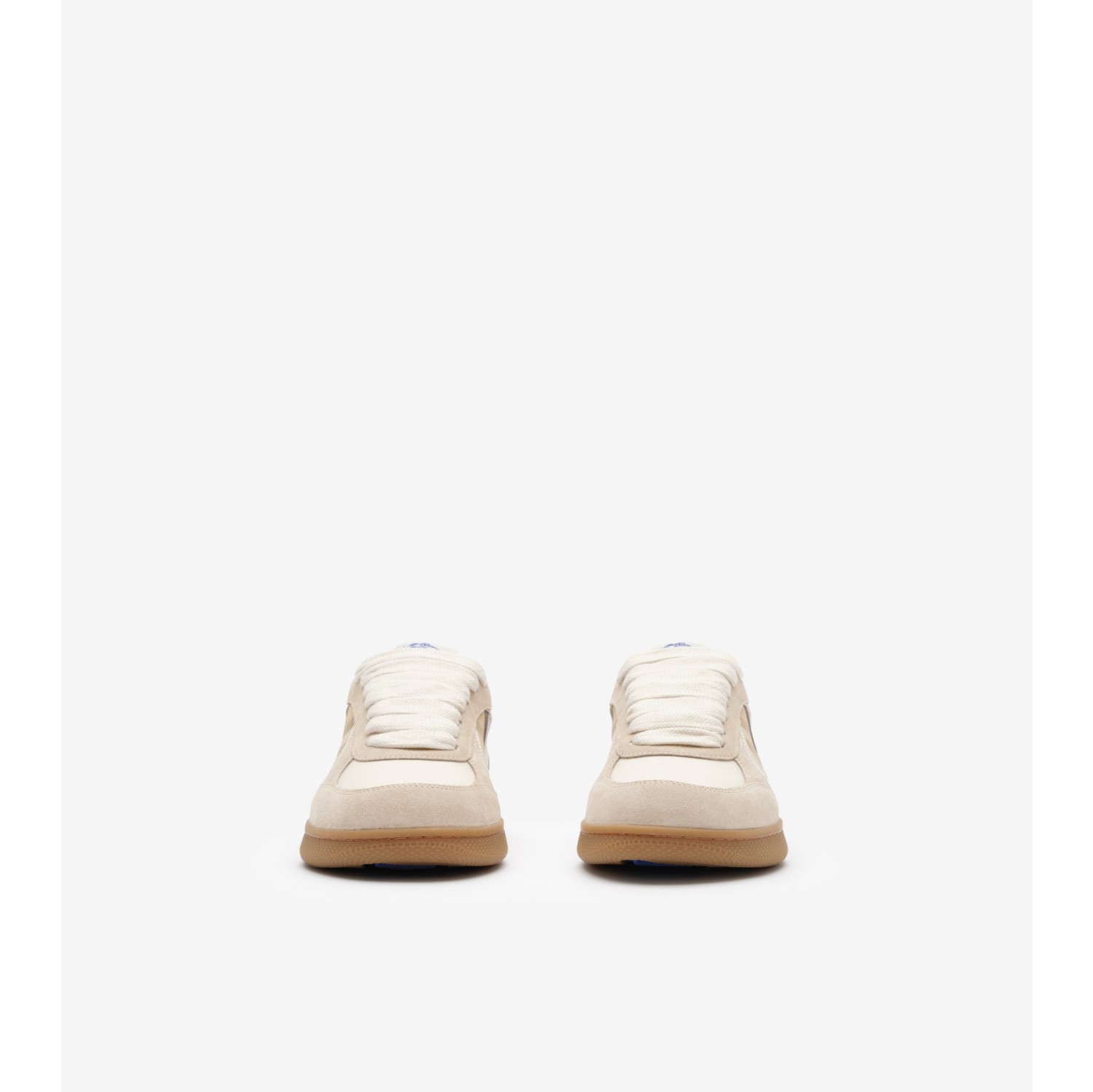 Leather, Suede and Check Terrace Sneakers