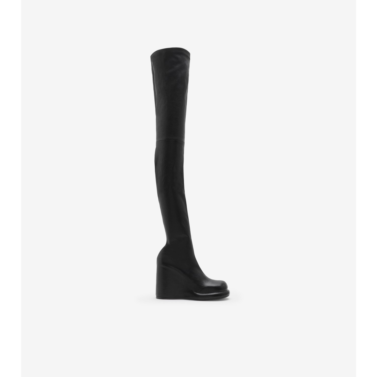 Leather Pillar High Boots